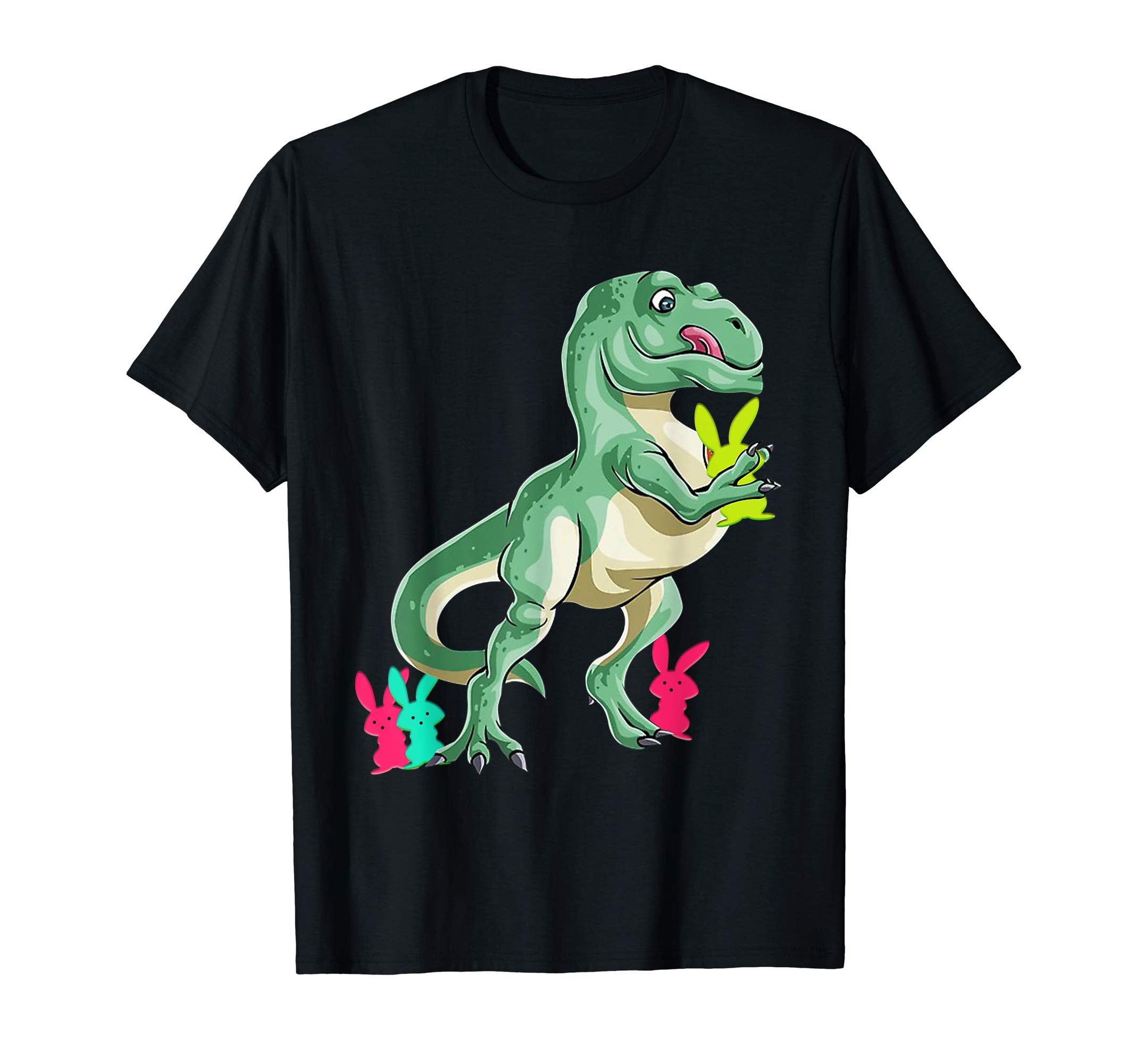 Dinosaur T-rex Eat Bunny Peeps-Happy Easter Day Shirt