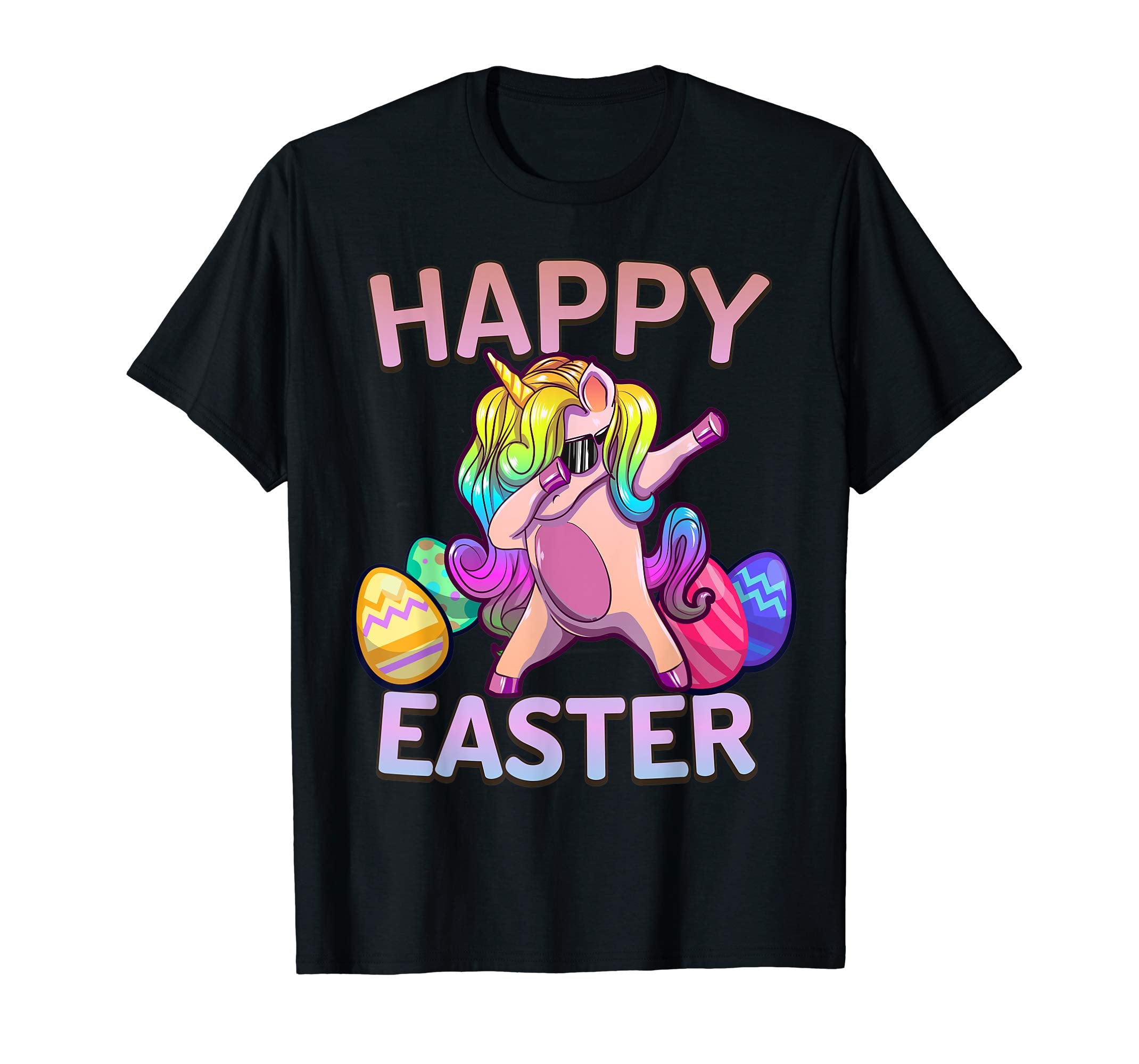 Happy Easter Dabbing Unicorn Eggs Gift T Shirt boys girls