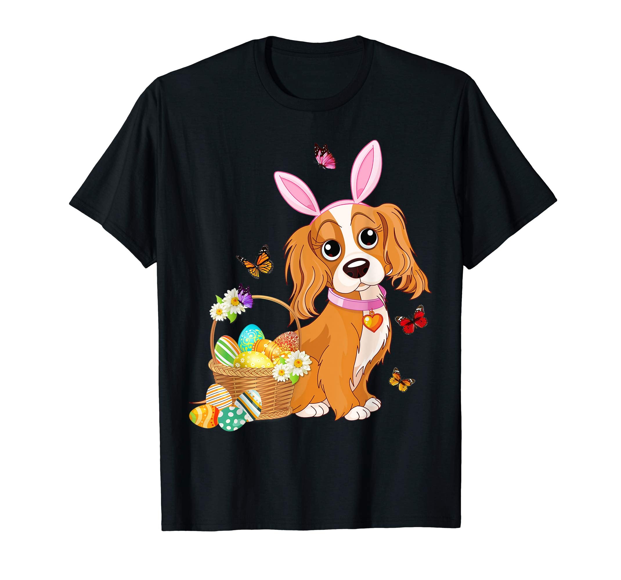 Dog Bunny Hat Rabbit Easter Eggs Shirt Happy Ea
