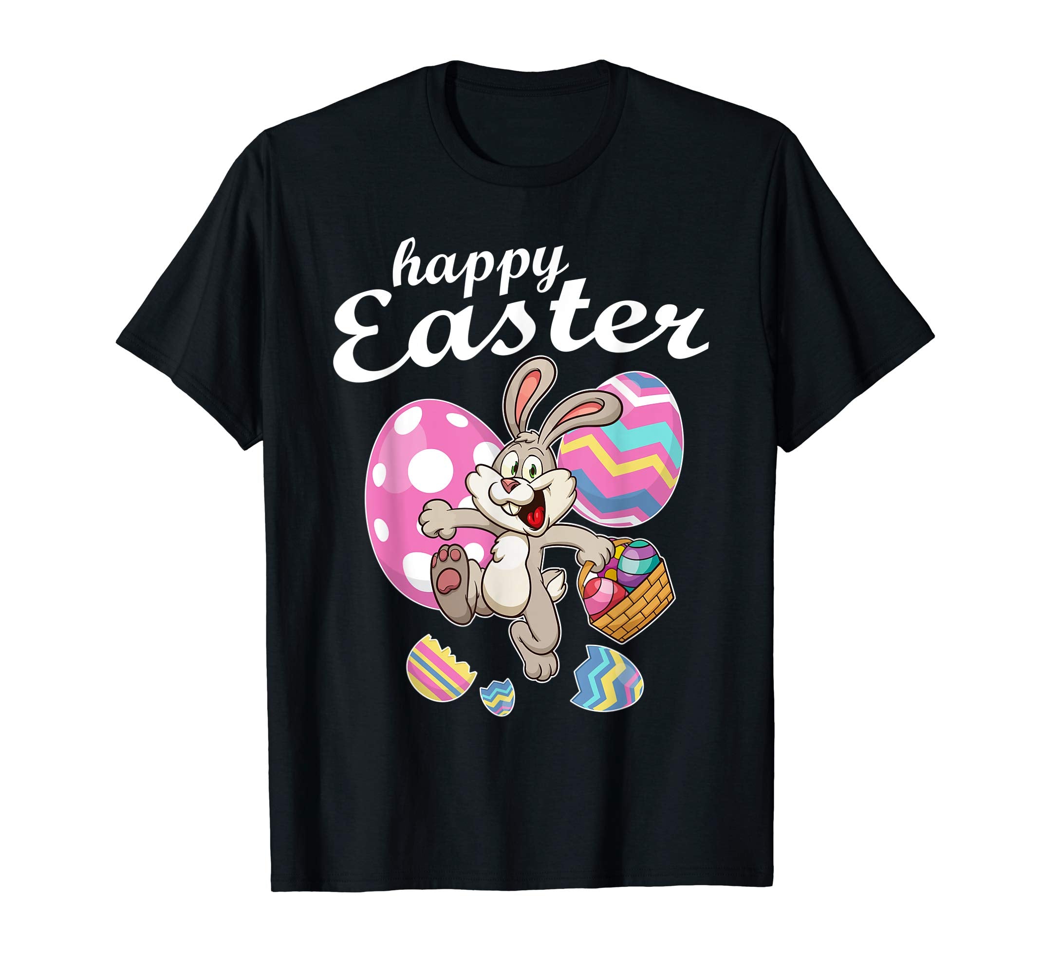 Bunny Rabbit Playing With Easter Eggs Happy Easter Day Shirt