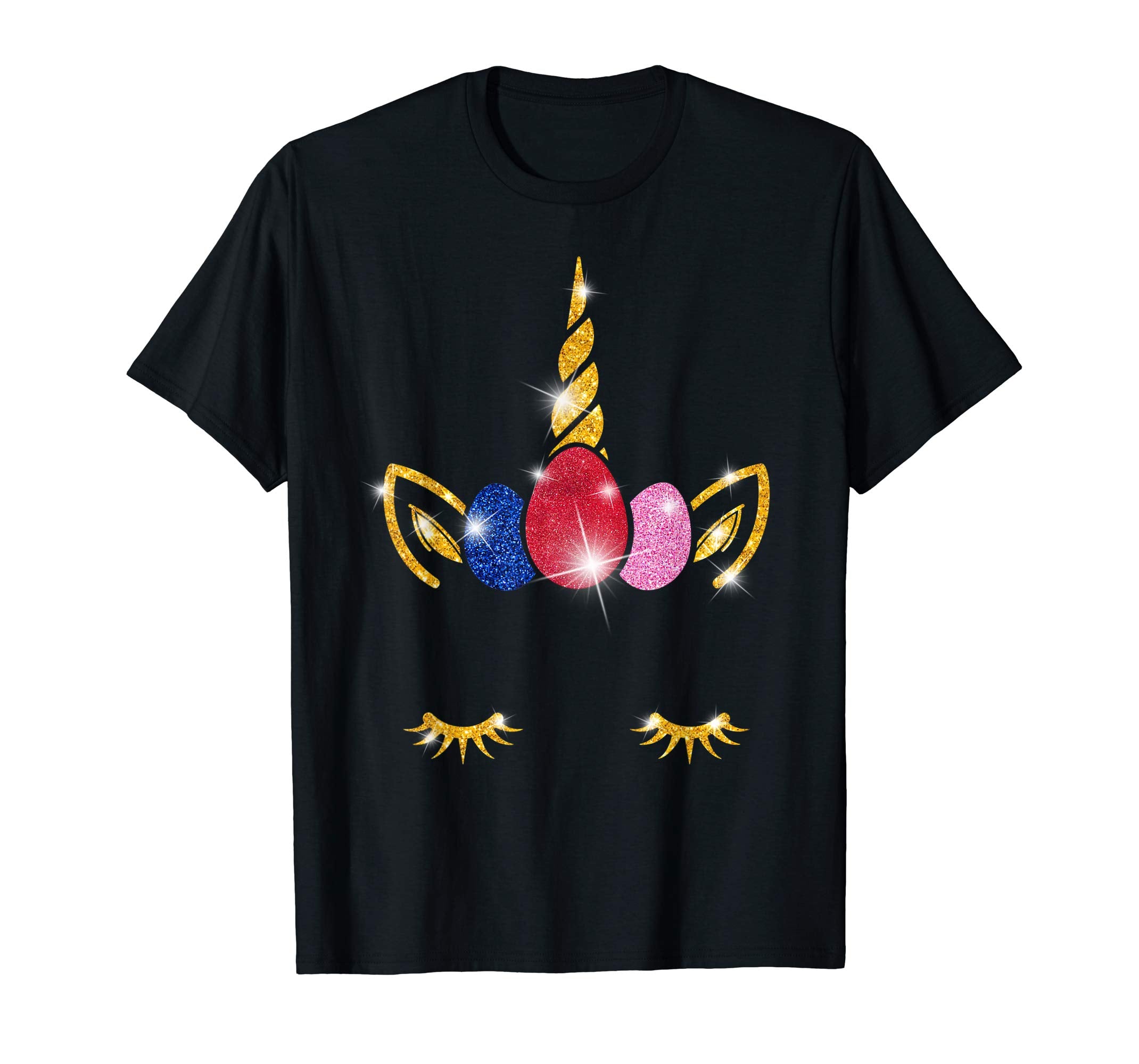 Bunny Unicorn Face Egg Easter Day Shirt Gift For Girls