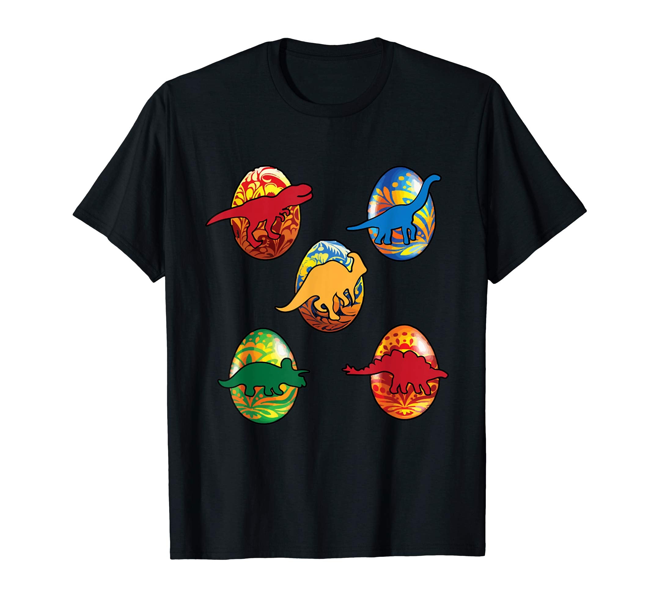 Funny T Rex Dinosaur Easter Bunny Egg T Shirt Kids Boys Girl