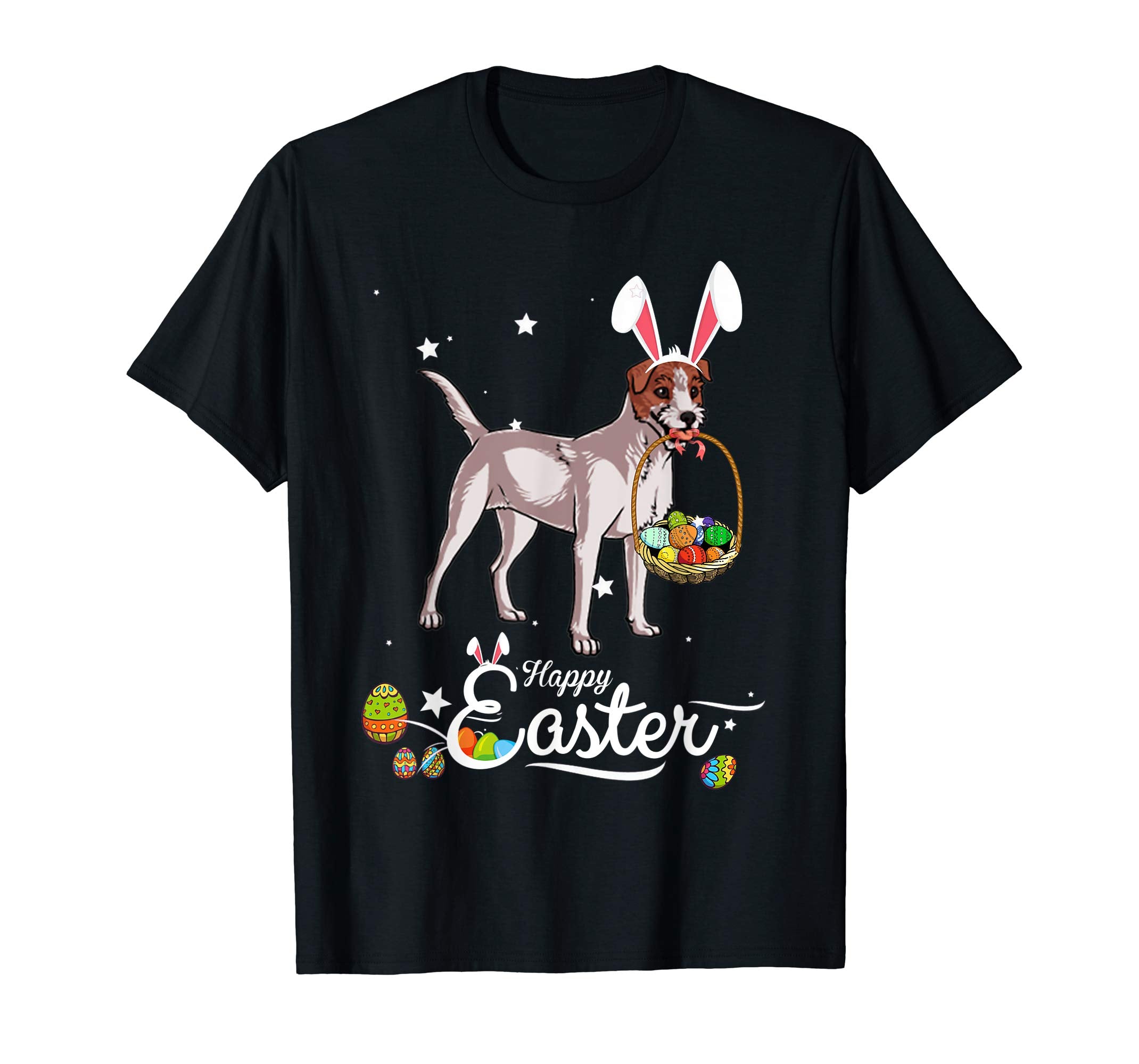 Jack Russell Terrier Dog With Bunny Hat Easter Costume Shirt