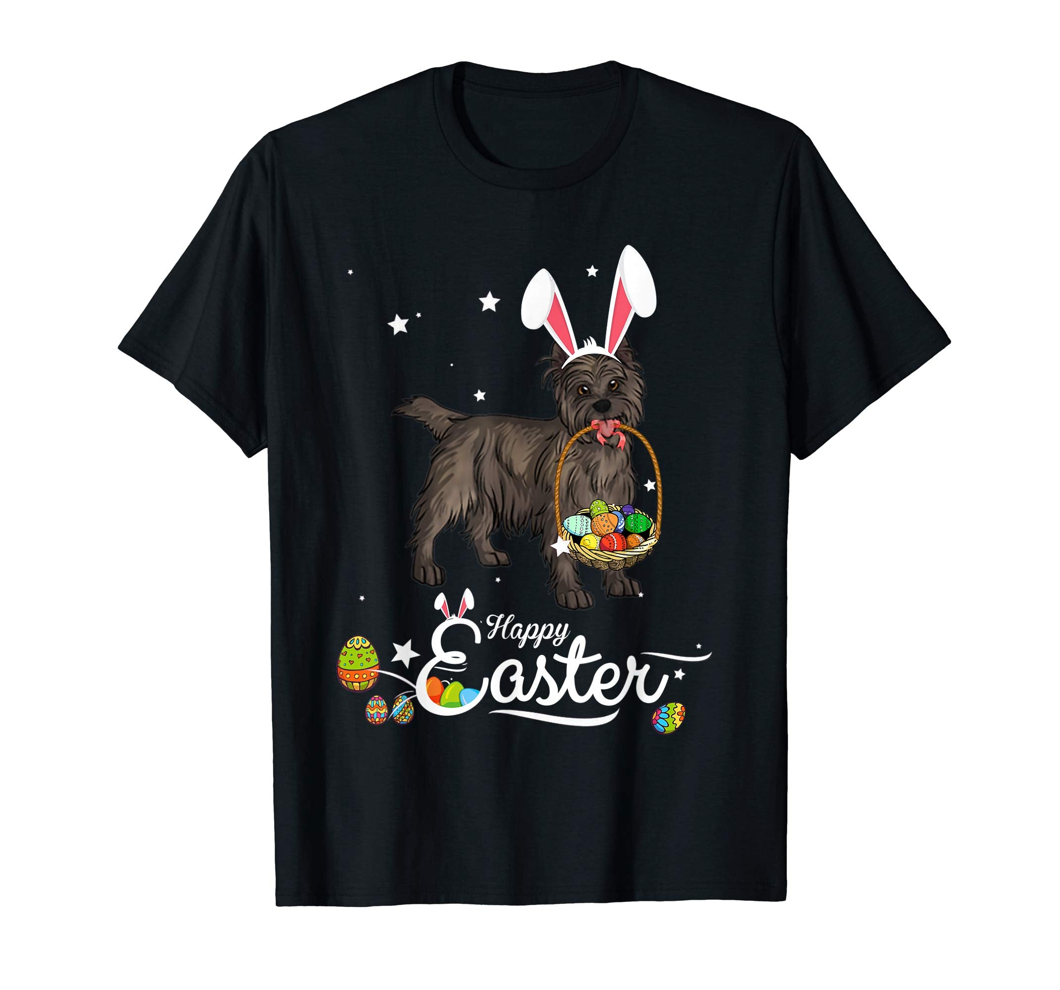 Cairn Terrier Dog With Bunny Hat Easter Costume T Shirt