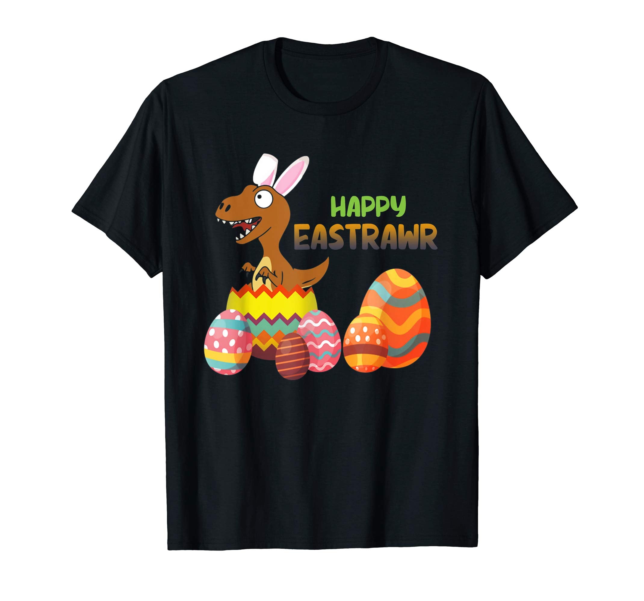 Happy Eastrawr T Rex Dinosaur Easter Bunny Egg Shirt Kids