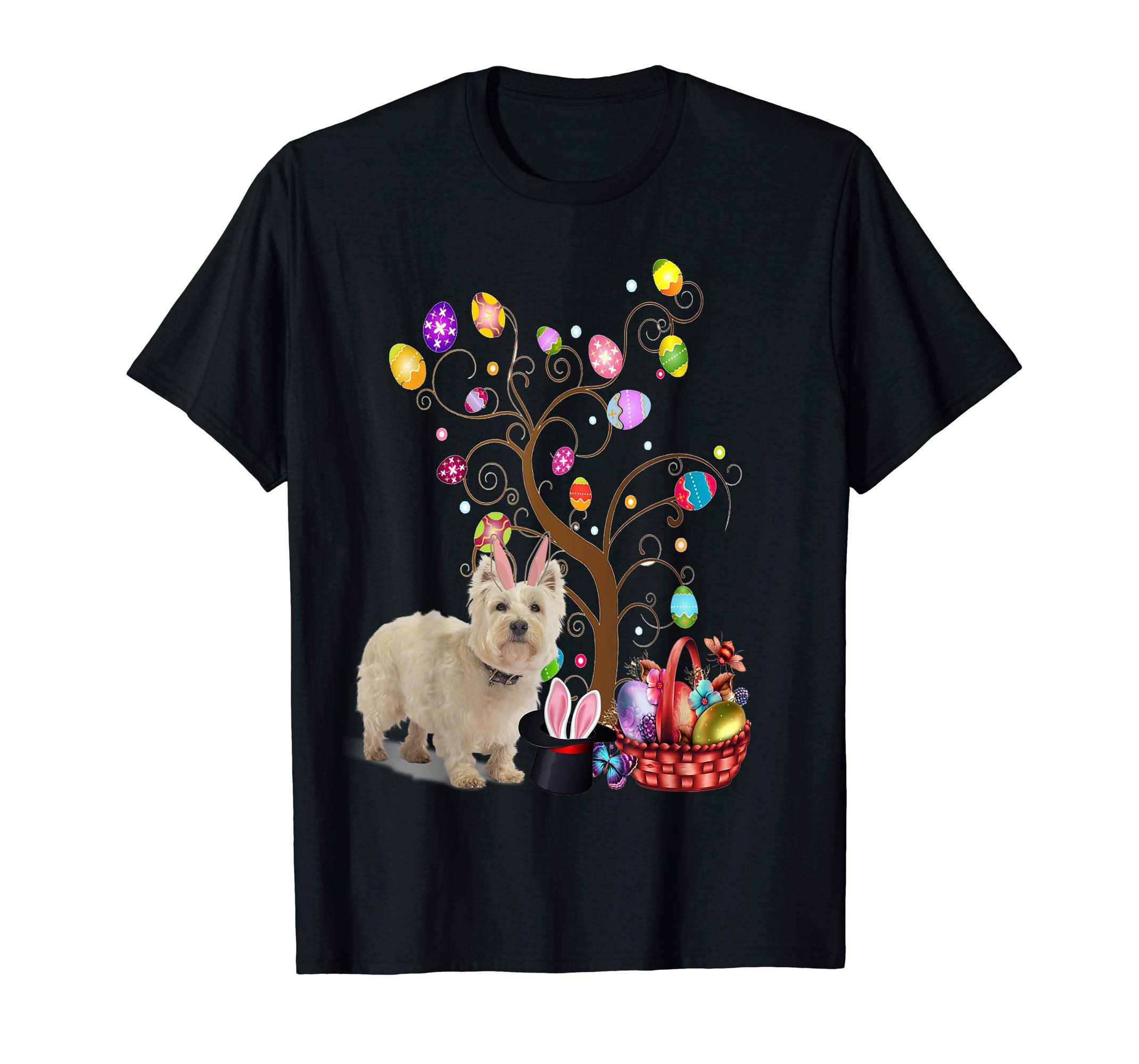 Bunny Cairn Terrier Easter Day Hunting Egg T-Shirt Mom Gift