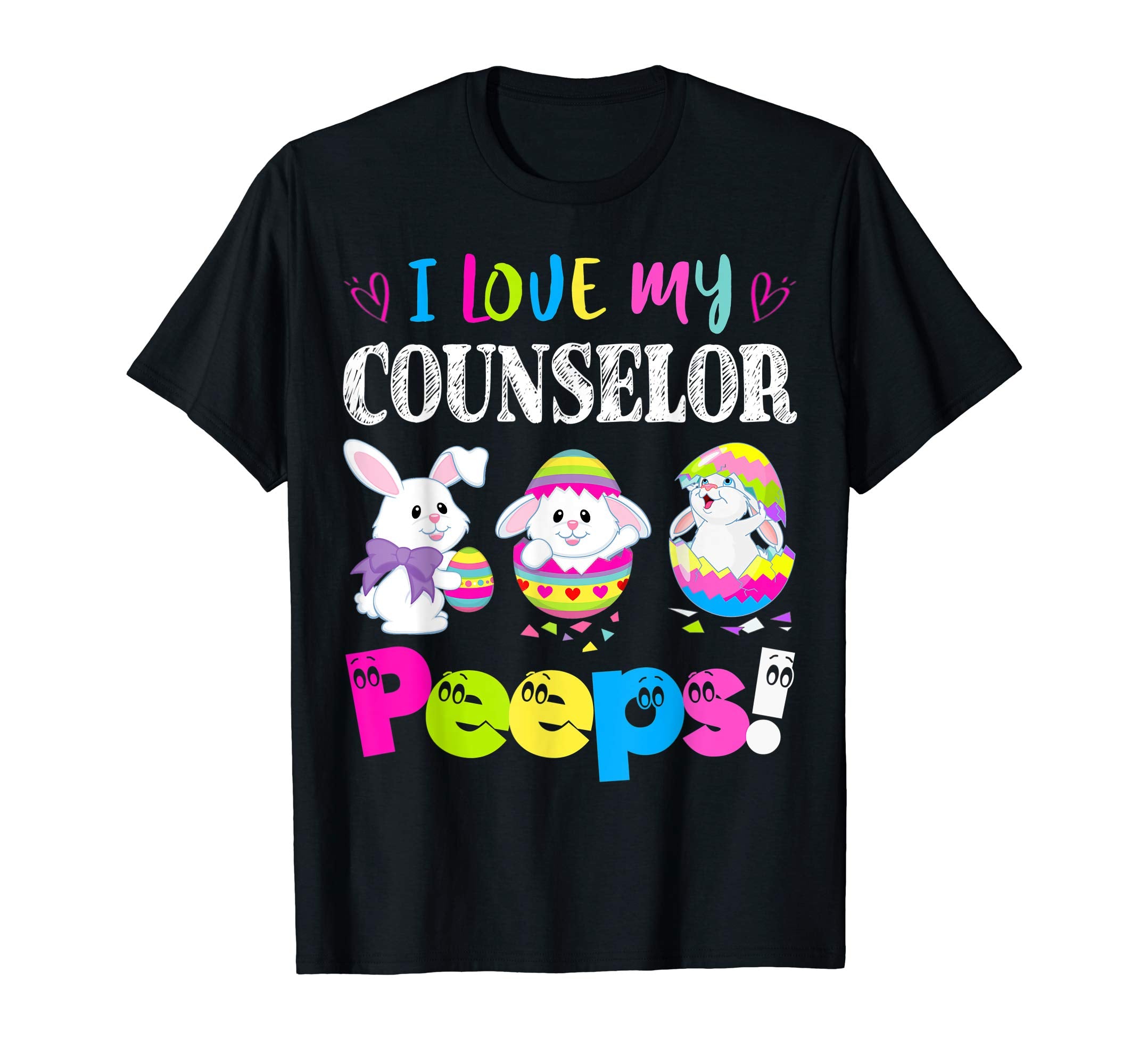 I Love My Counselor Peeps Easter Bunny Gift T-Shirt
