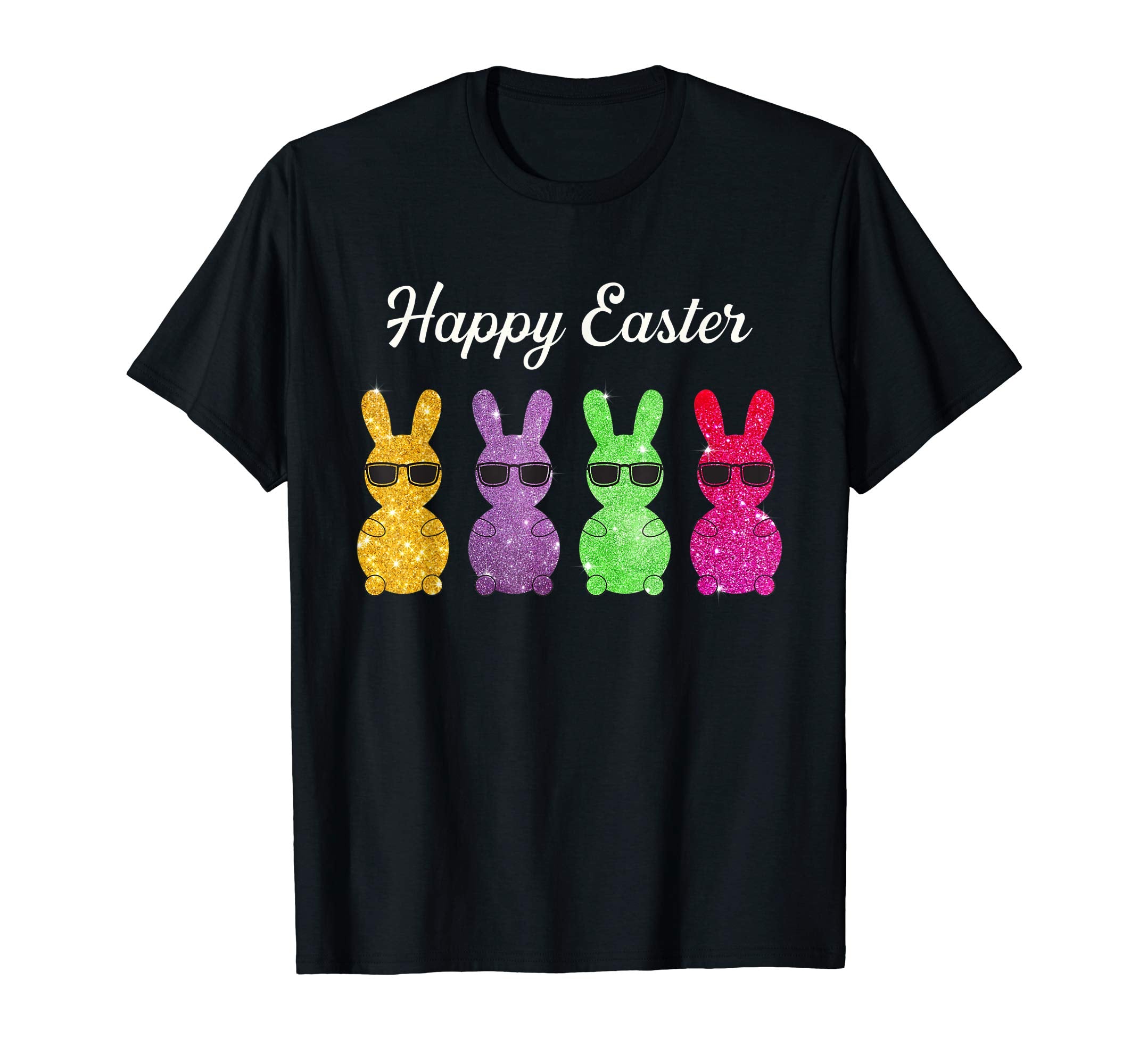 Happy Easter Real Bunny T Shirt Colorful Egg Hunt
