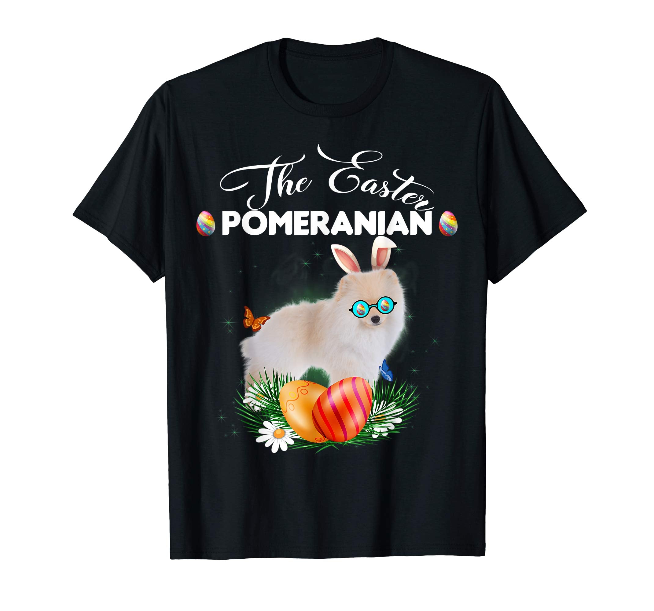 Pomeranian Bunny Easter Day Dog Gifts T-Shirt