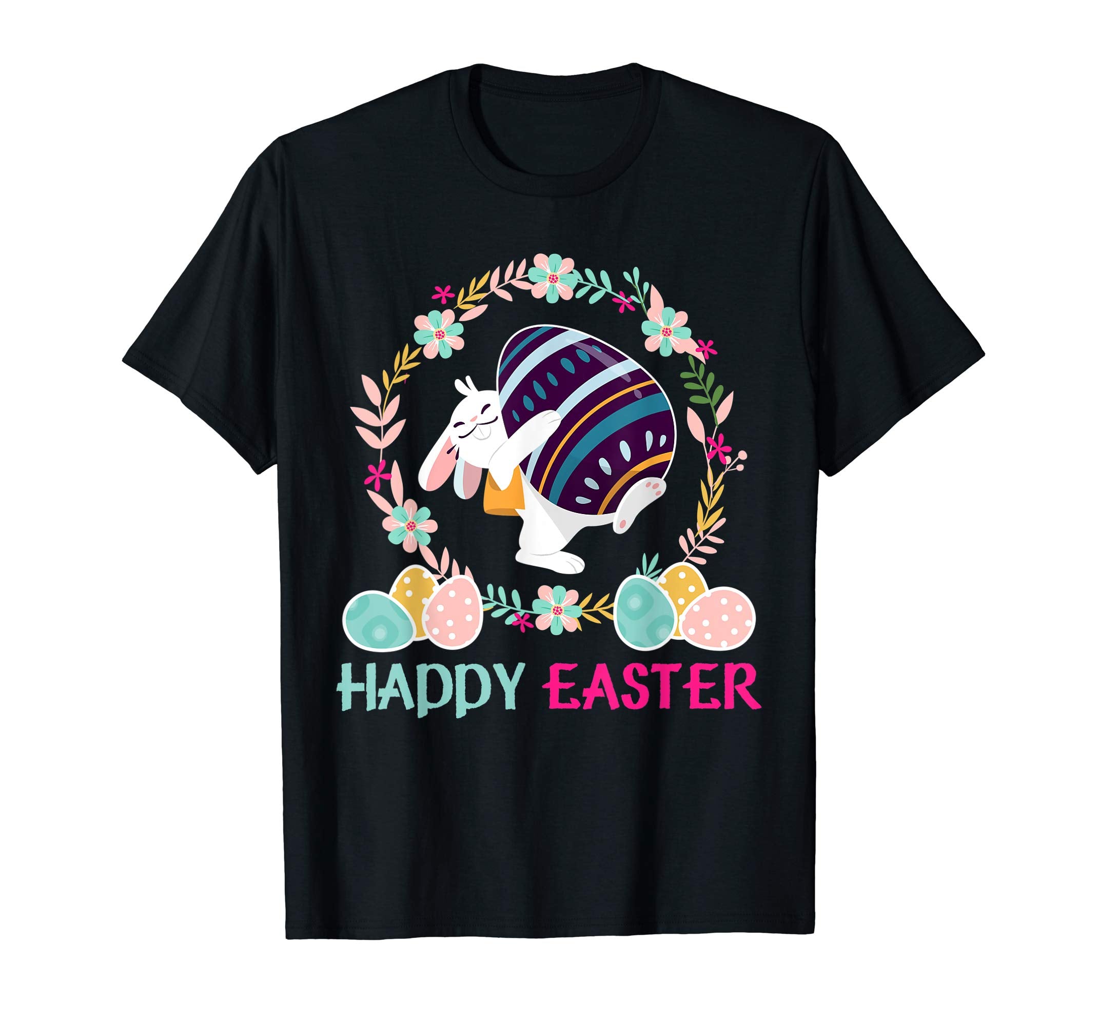 Happy Easter T-Shirt With Bunnies Eggs