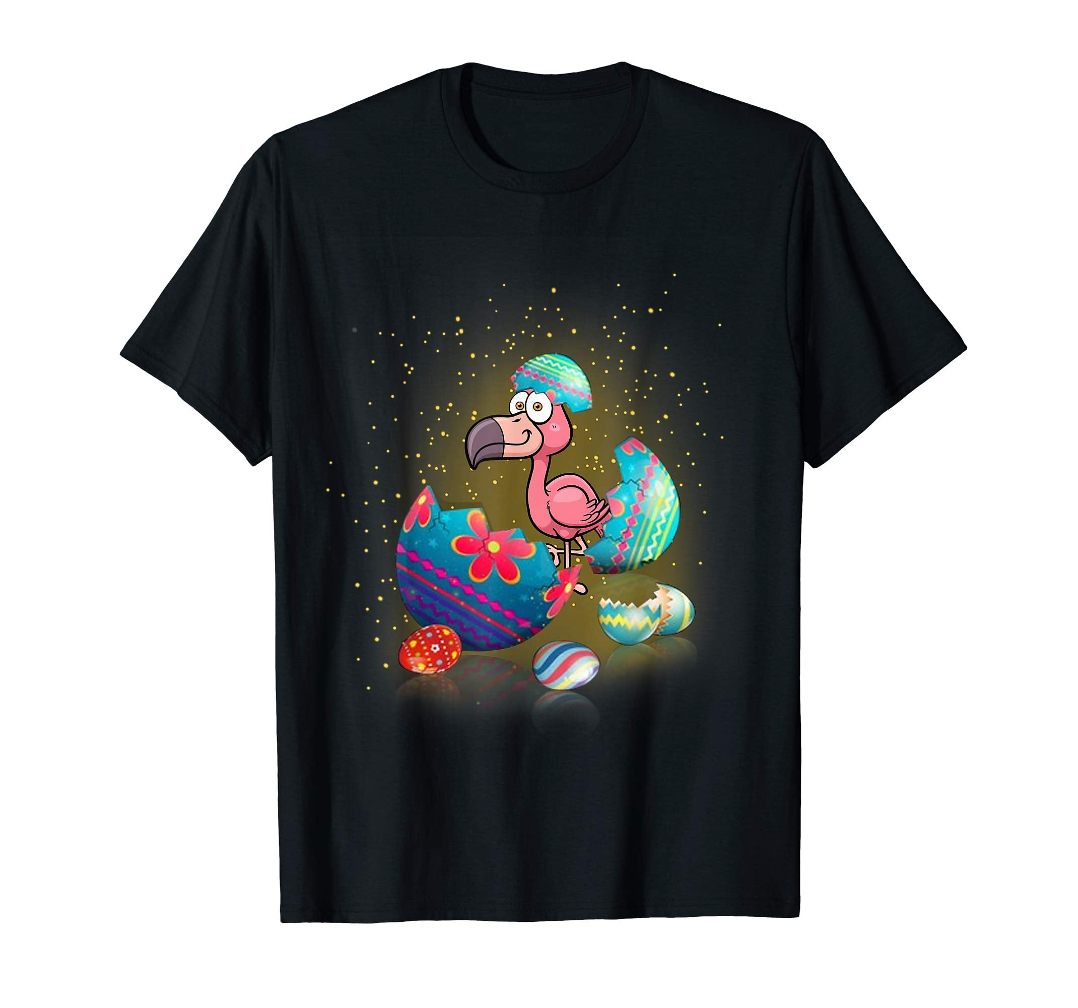 Flamigo Easter Eggs Funny T-Shirts Happy Easter Bunny Gifts