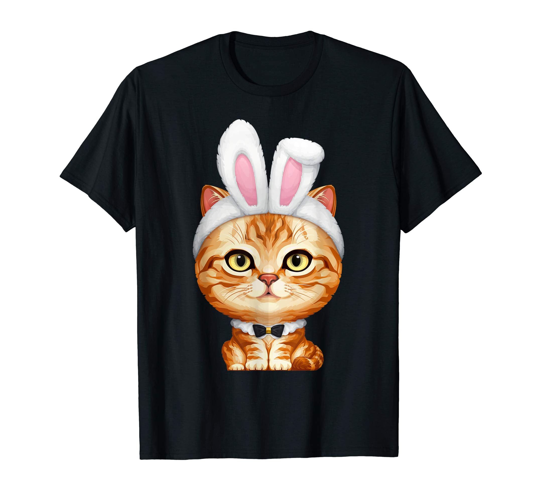 Ginger Tabby Cat in Easter Bunny Costume T-Shirt