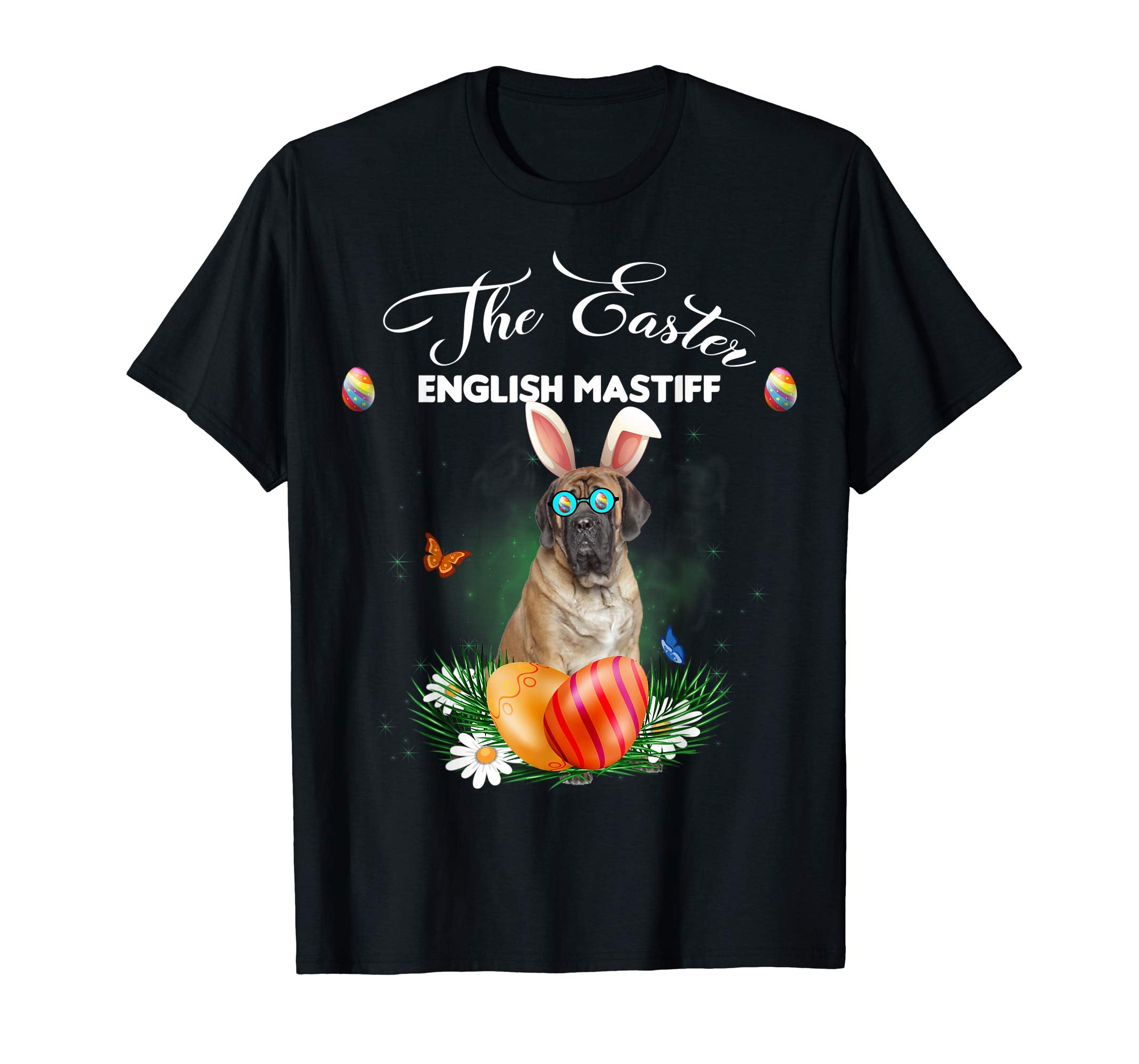 English Mastiff Bunny Easter Day Dog Gifts T-Shirt