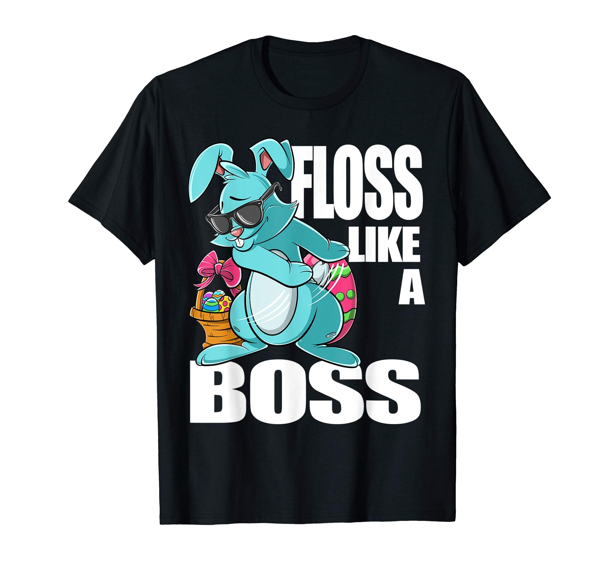 Flossing Bunny Easter Shirt for Boys Girls Floss Like a Boss