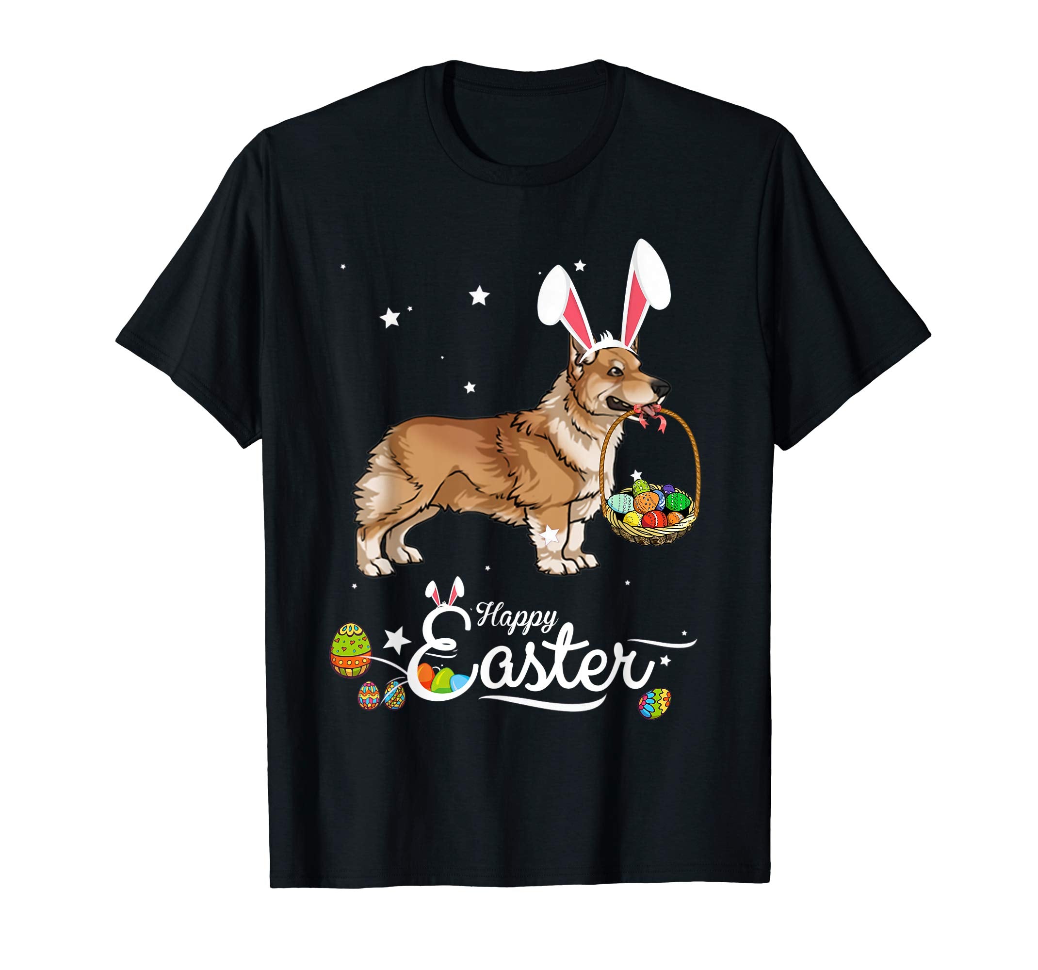 Pembroke Welsh Corgi Dog With Bunny Hat Easter Costume Shirt