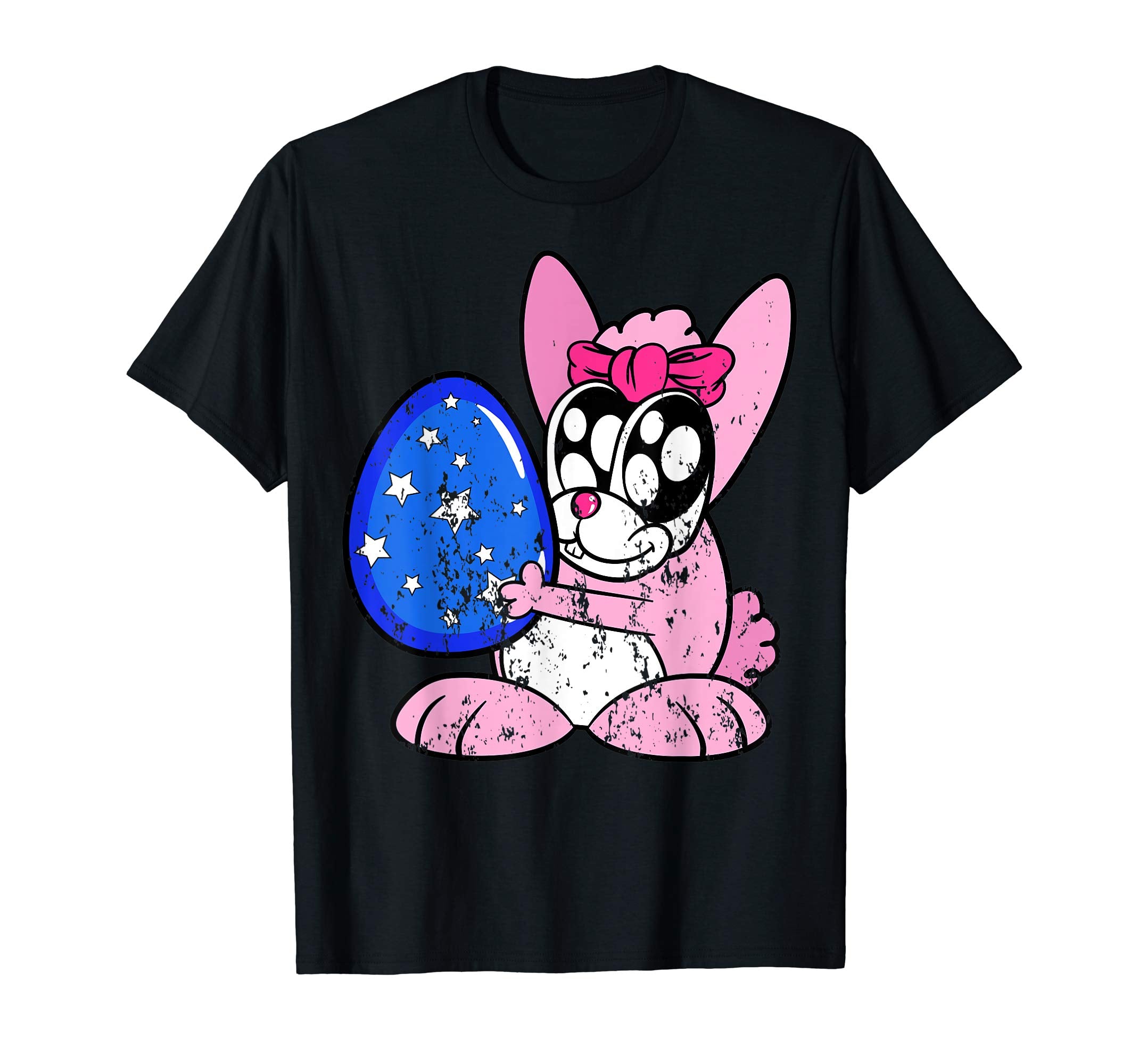 Retro Vintage Grunge Funny Cute Easter Bunny Egg Fun T-Shirt