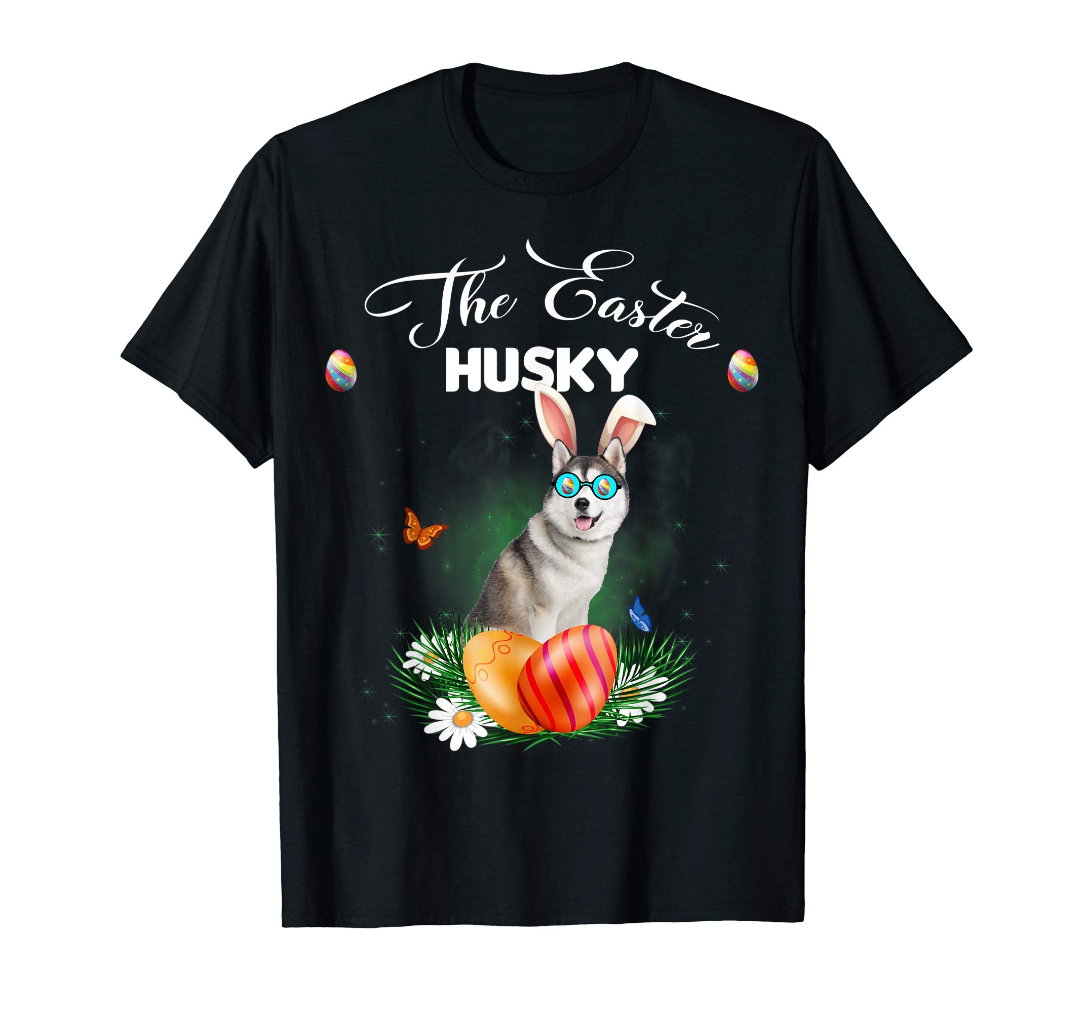 Husky Bunny Easter Day Dog Gifts T-Shirt