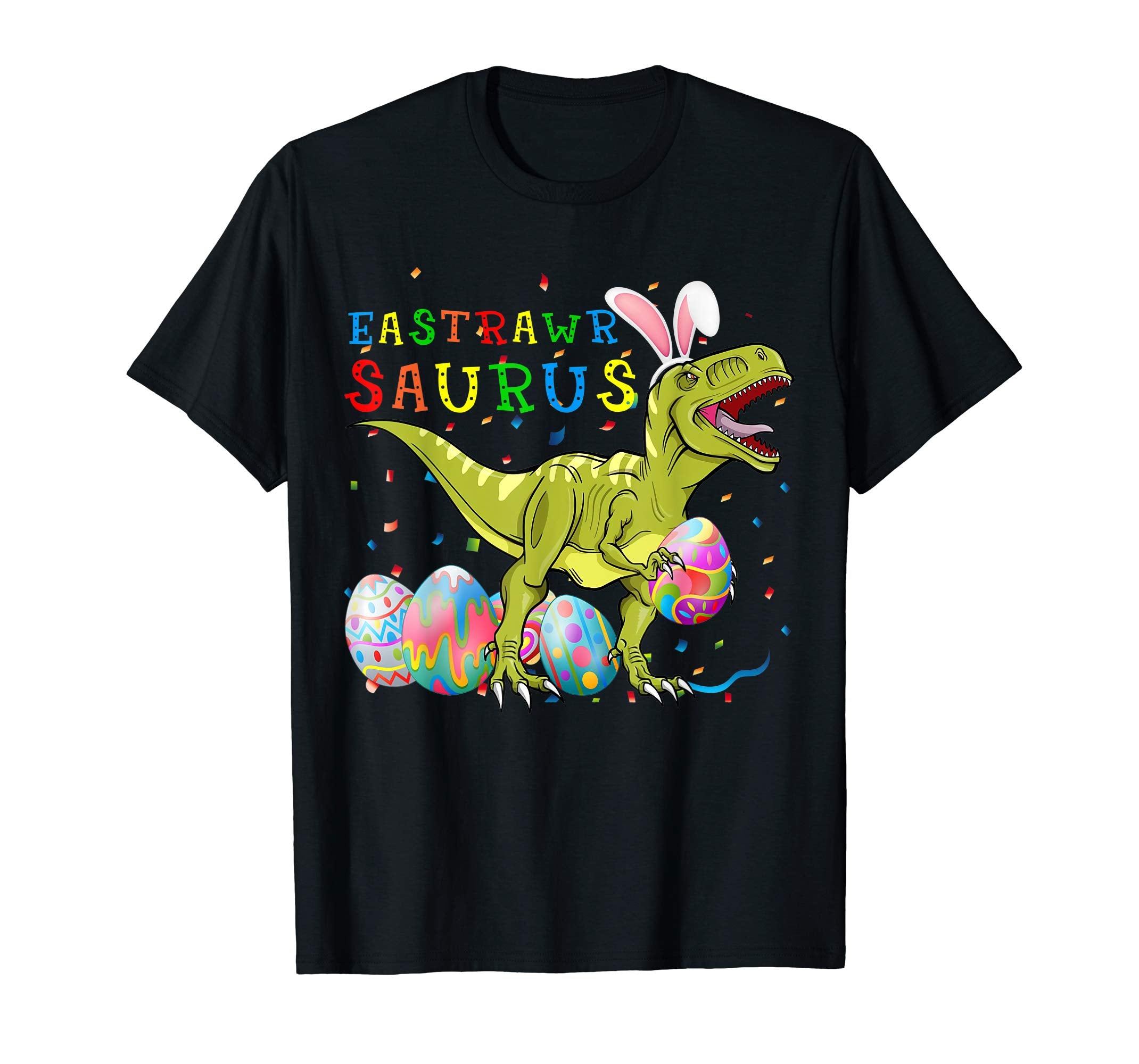 Eastrawr Saurus T Rex Dinosaur Easter Bunny Egg Shirt Kids
