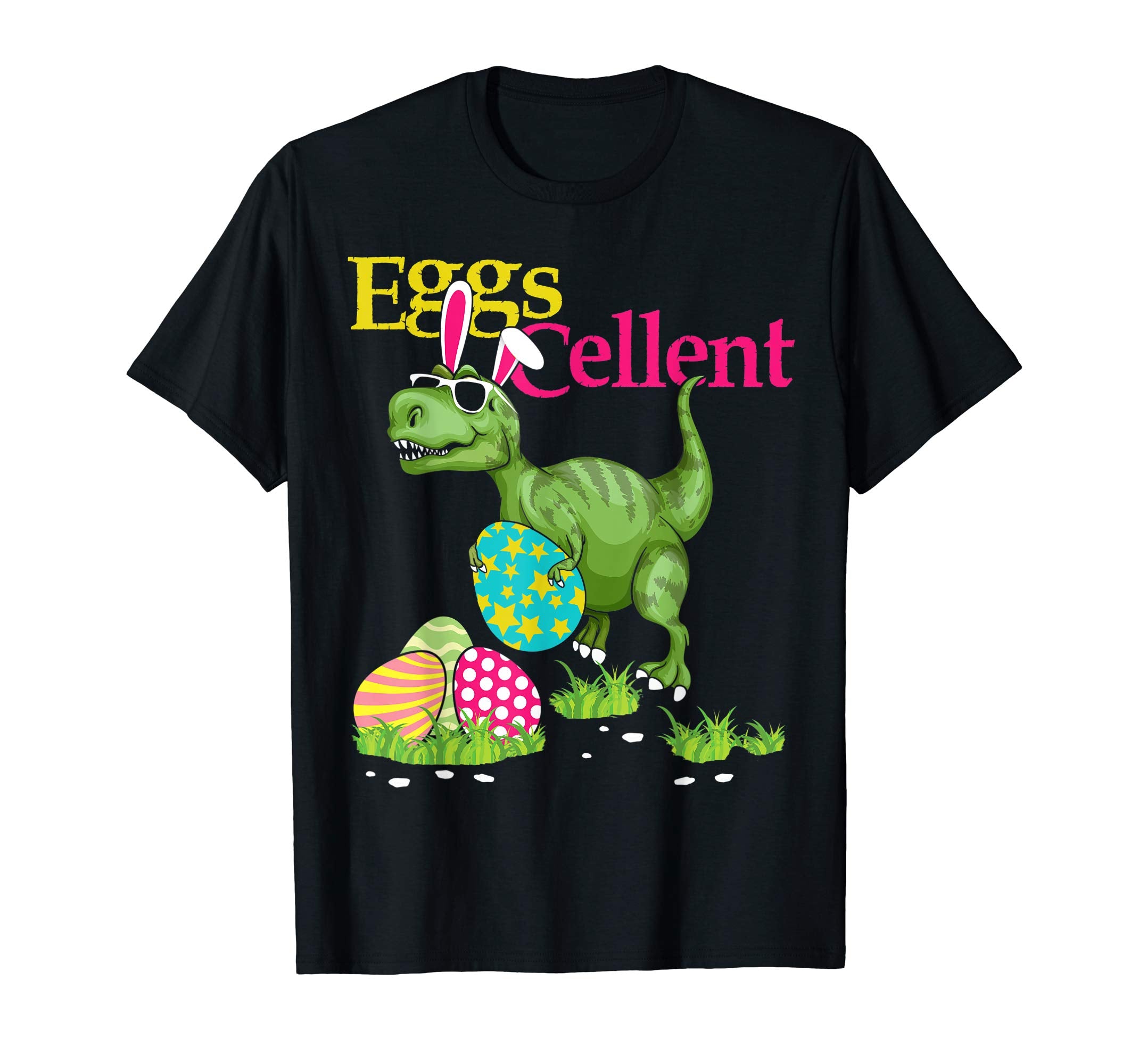 Easter Bunny Dinosaur T-shirt T-rex Boys Kids Eggs Cellent