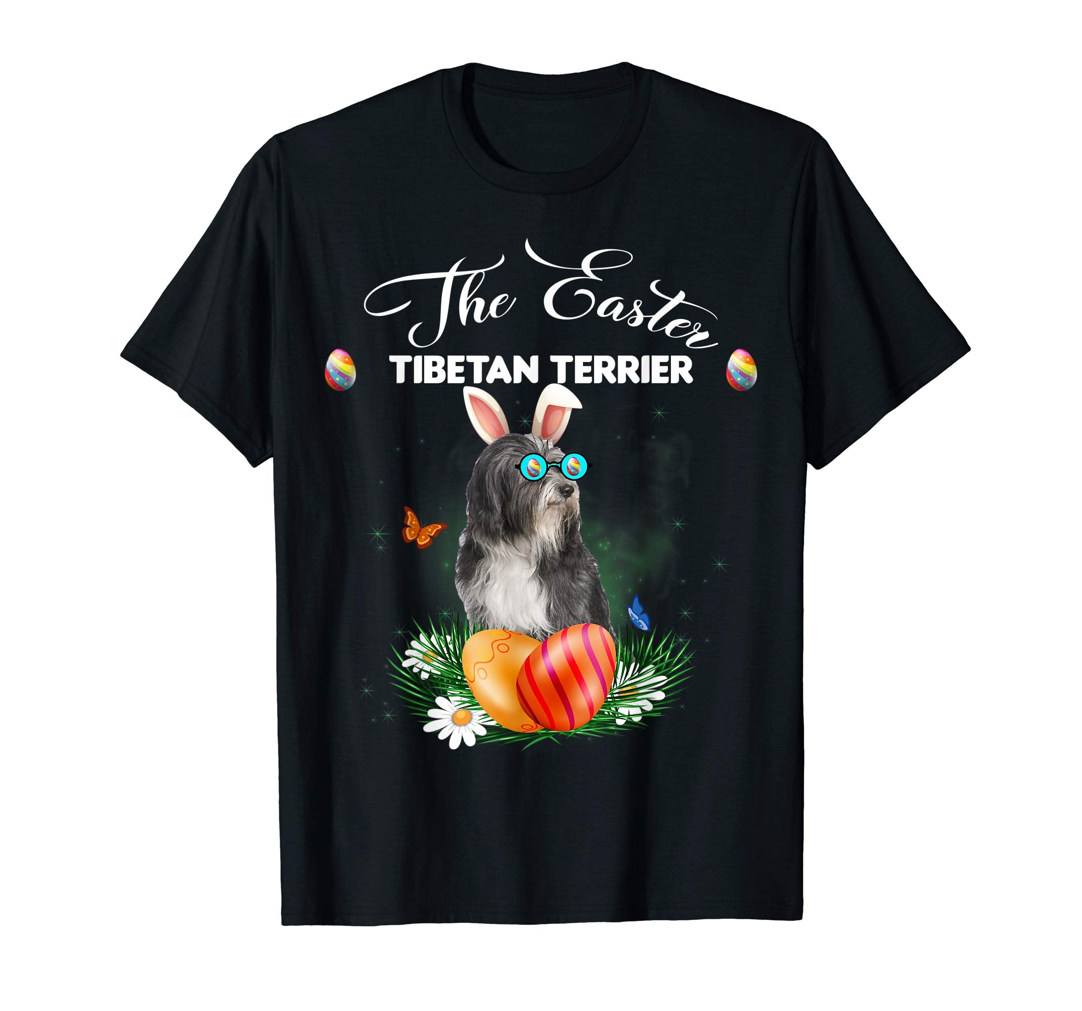 Tibetan Terrier Bunny Easter Day Dog Gifts T-Shirt