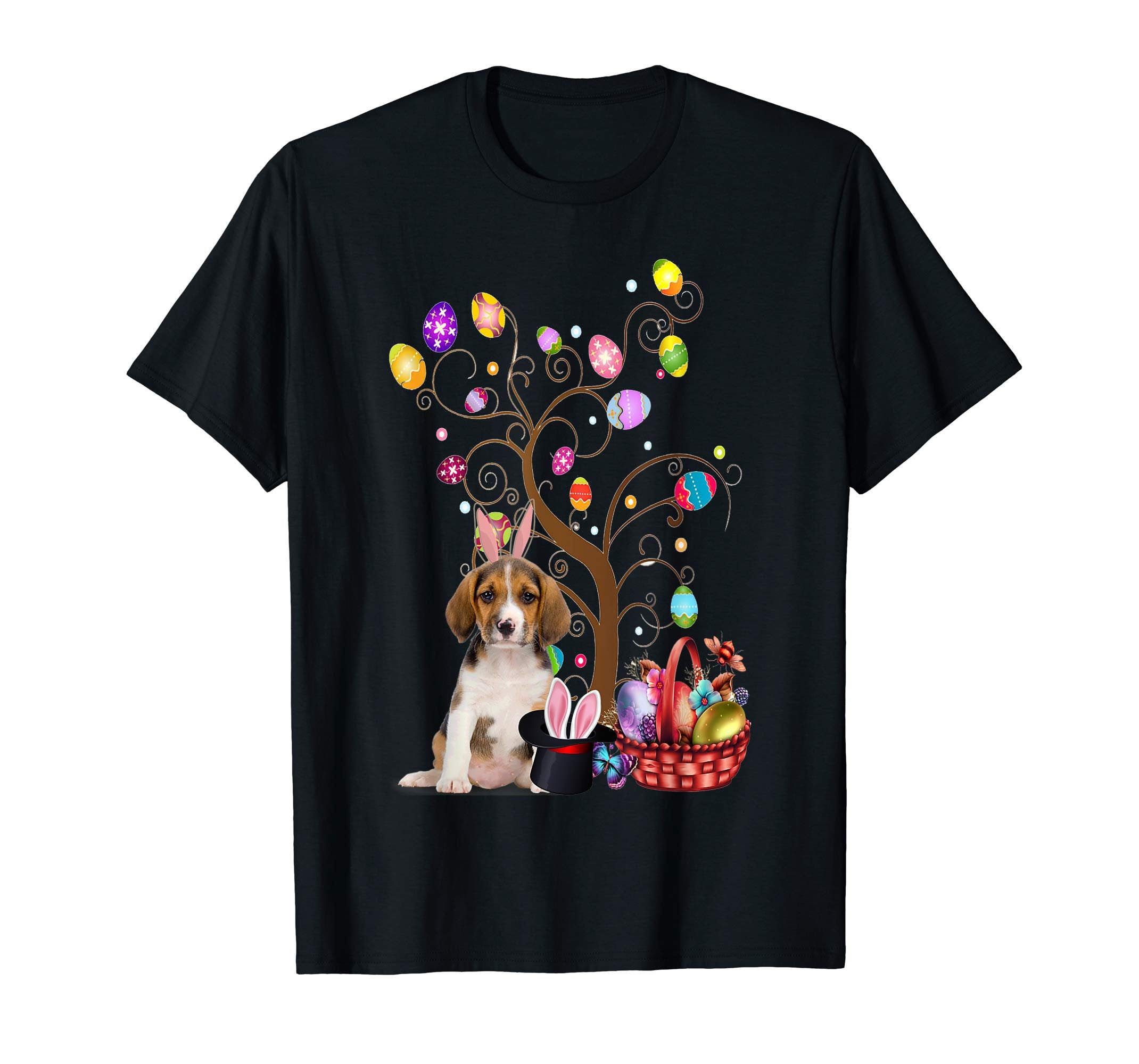 Bunny Beagle Dog Easter Day Hunting Egg TShirt Dad Mom Gift
