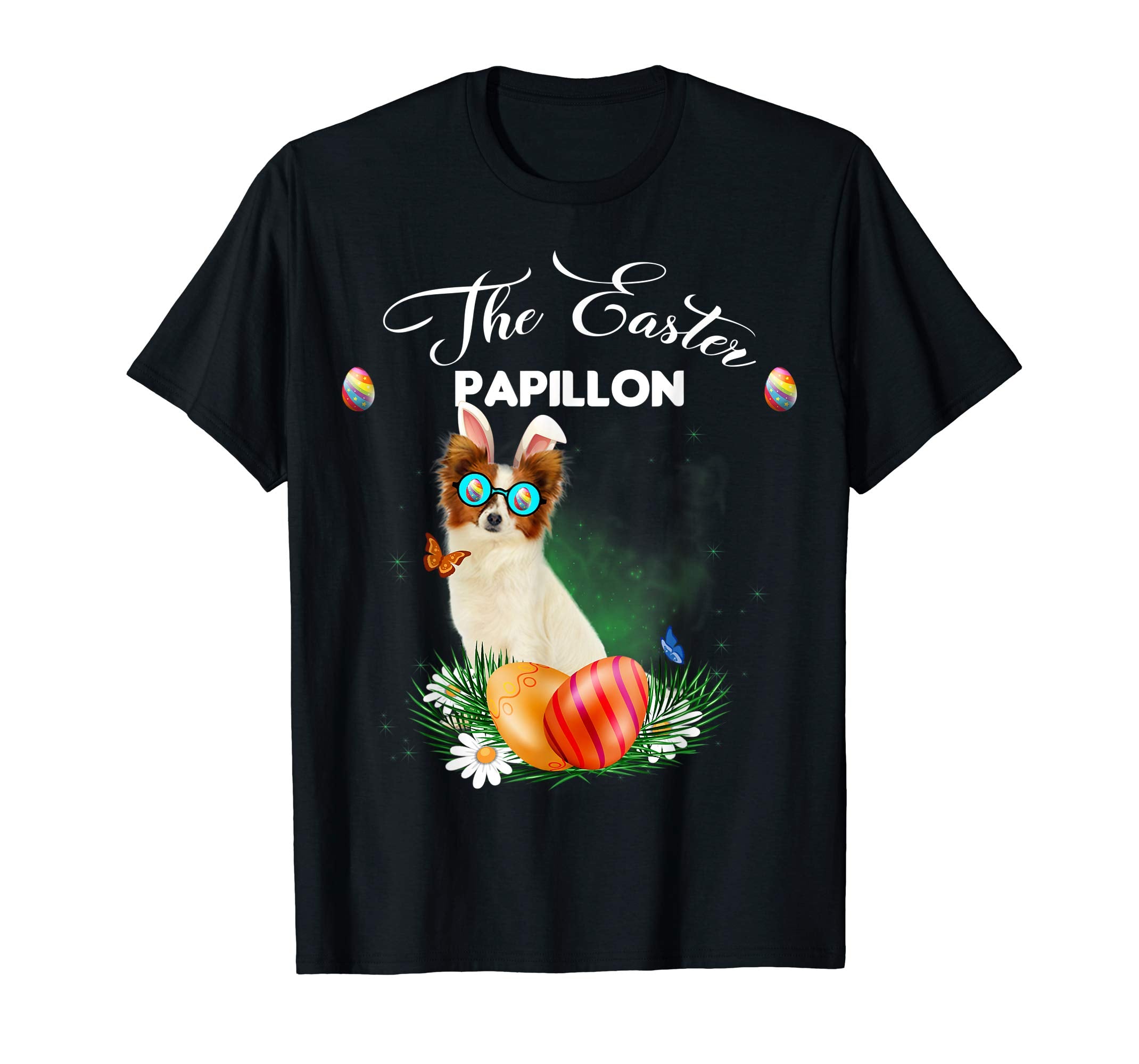 Papillon Bunny Easter Day Dog Gifts T-Shirt