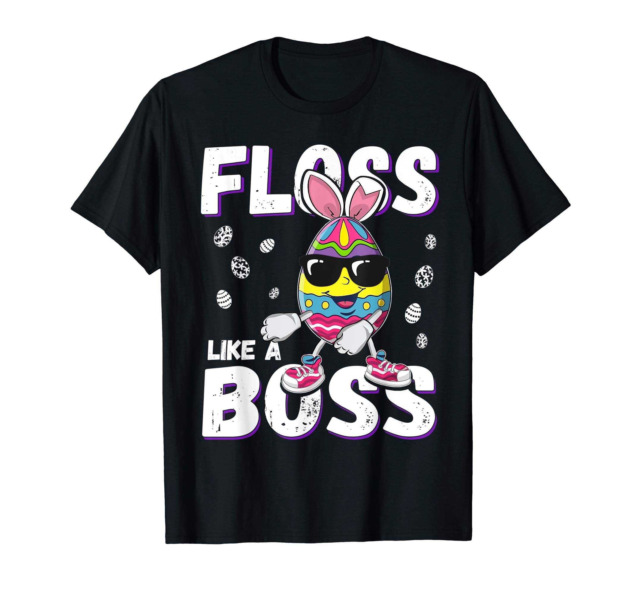 Egg bunny Easter Floss like a boos shirt easter funny shirt