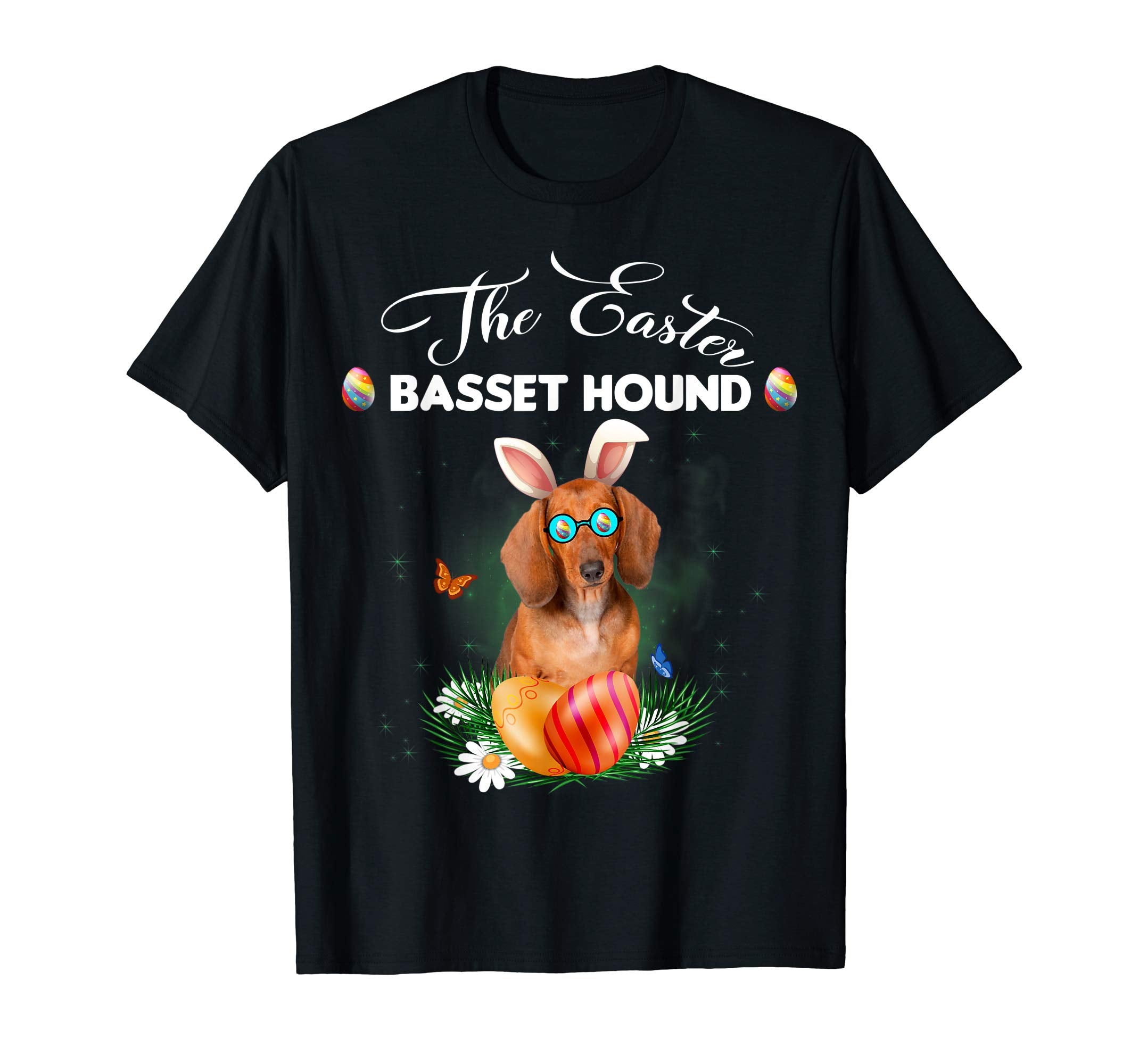 Basset Hound Bunny Easter Day Dog Gifts T-Shirt