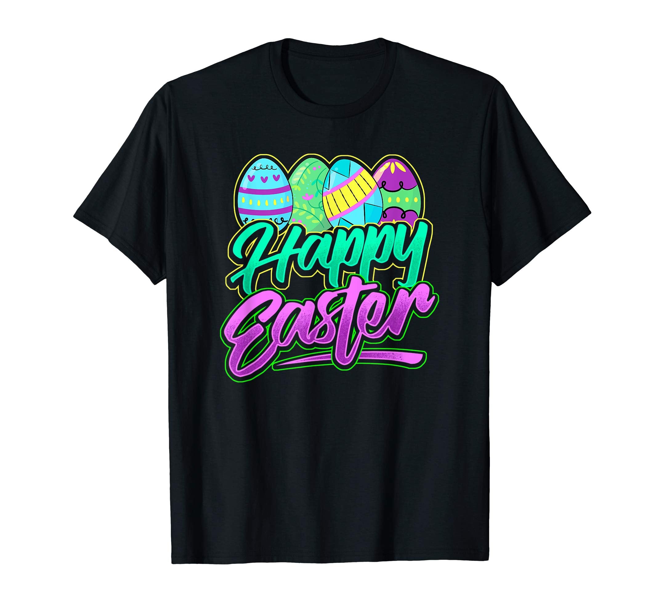 Happy Easter T-Shirt Cute Pastel Easter Eggs Tee Gift
