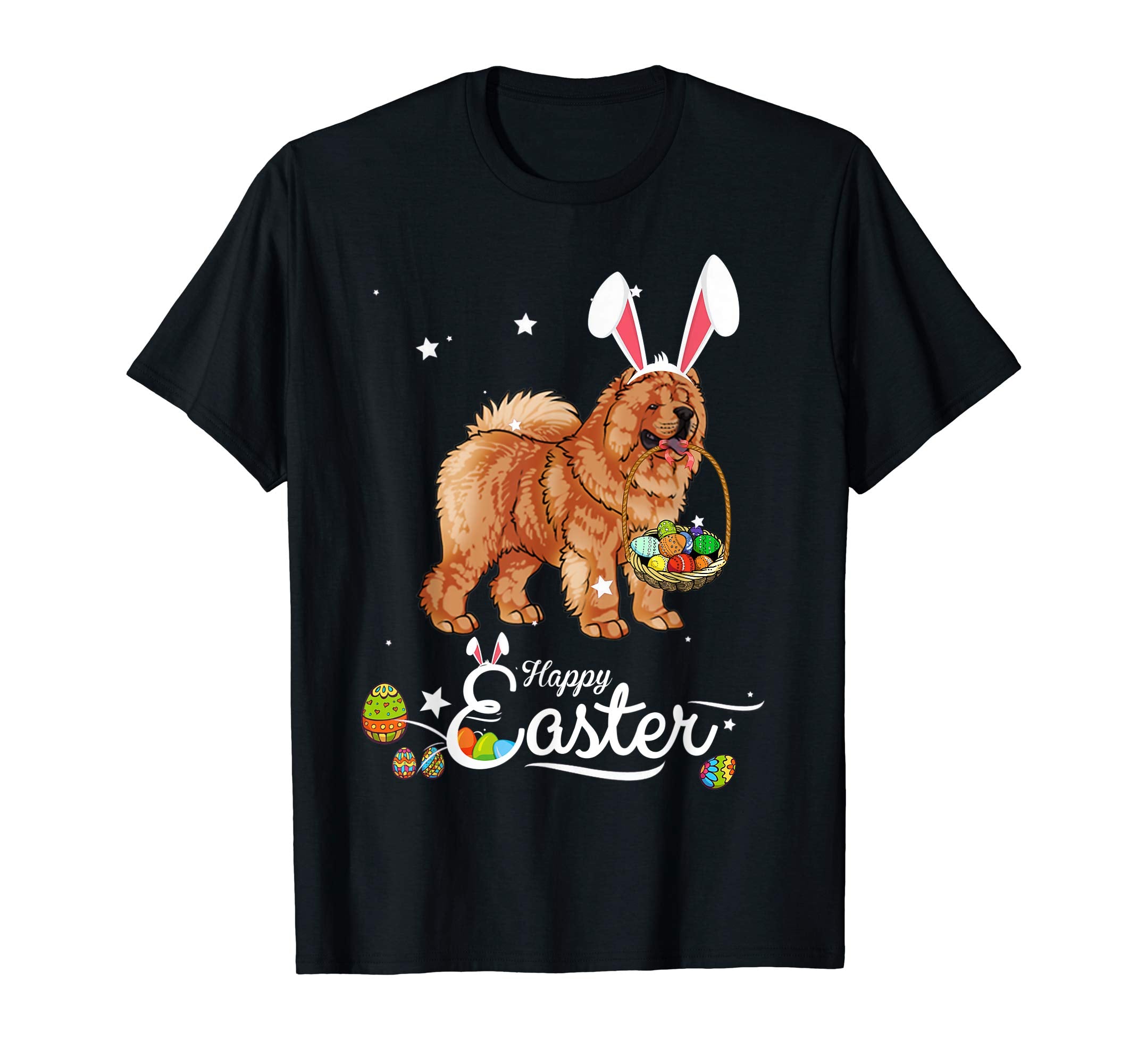 Chow Chow Dog With Bunny Hat Easter Costume T Shirt