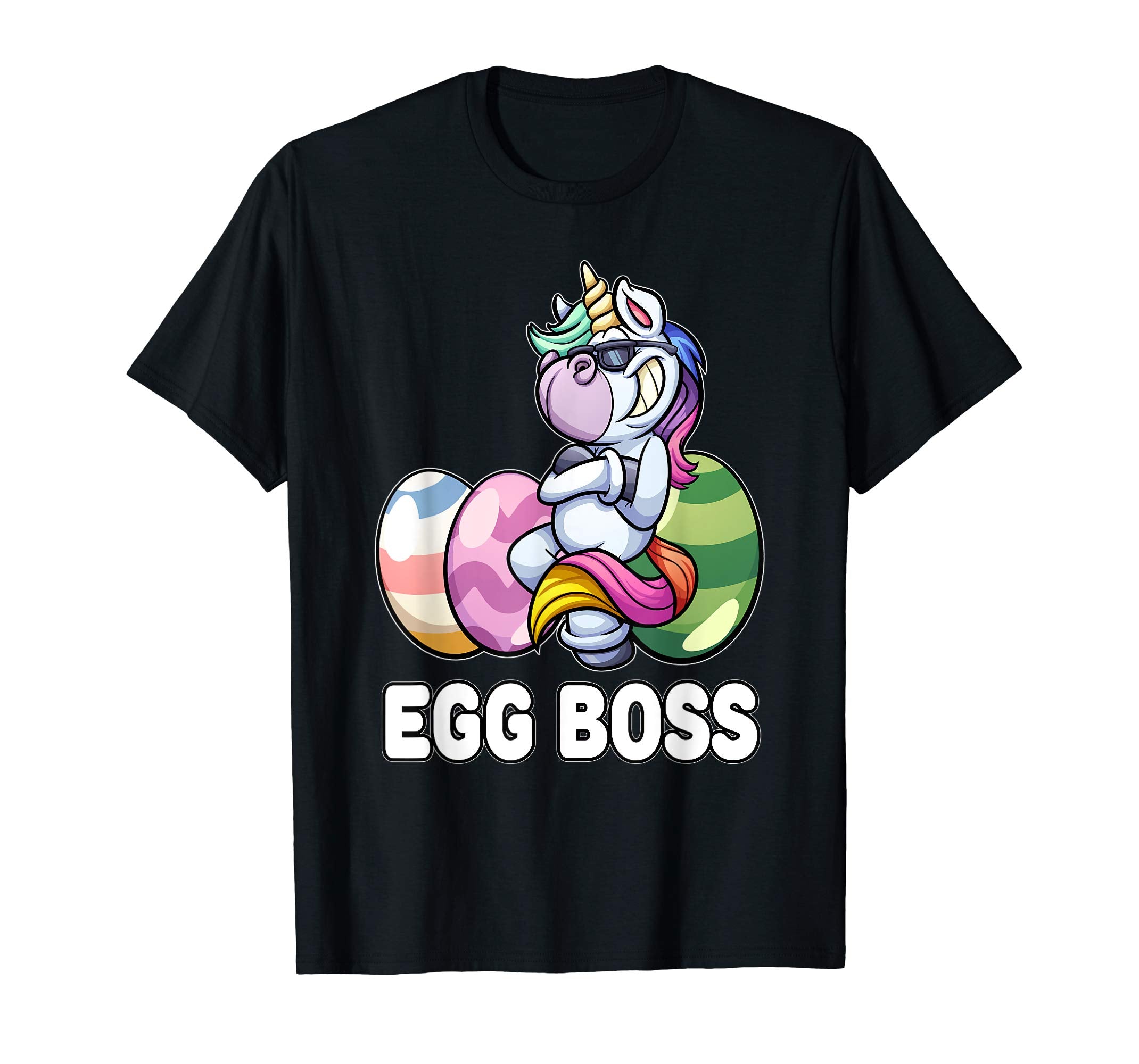Egg Boss Unicorn Easter Shirt For Kids Girls Boy Easter Gift
