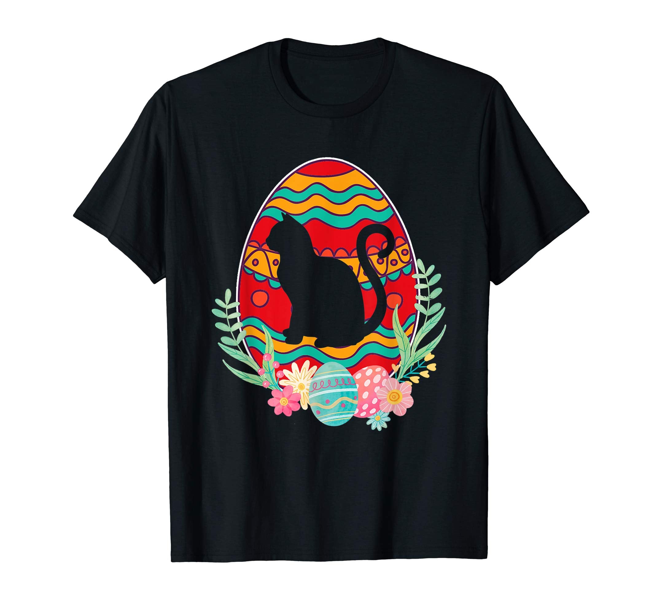 Funny Cat Easter Eggs T-Shirt Gifts for Kids Men Women