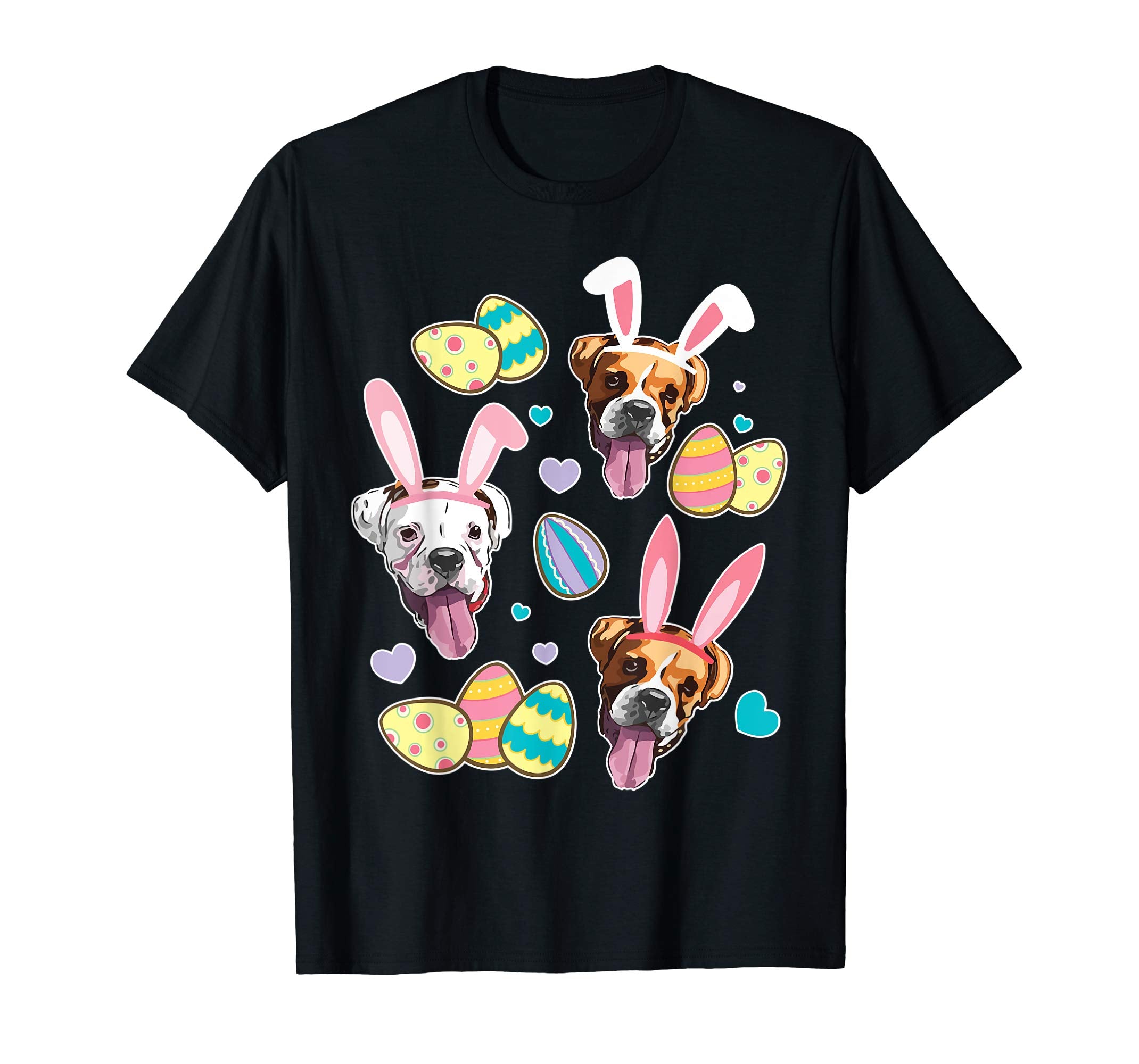 Boxer Bunny Dog &amp; Easter Eggs Happy Easter Day Love Shirt