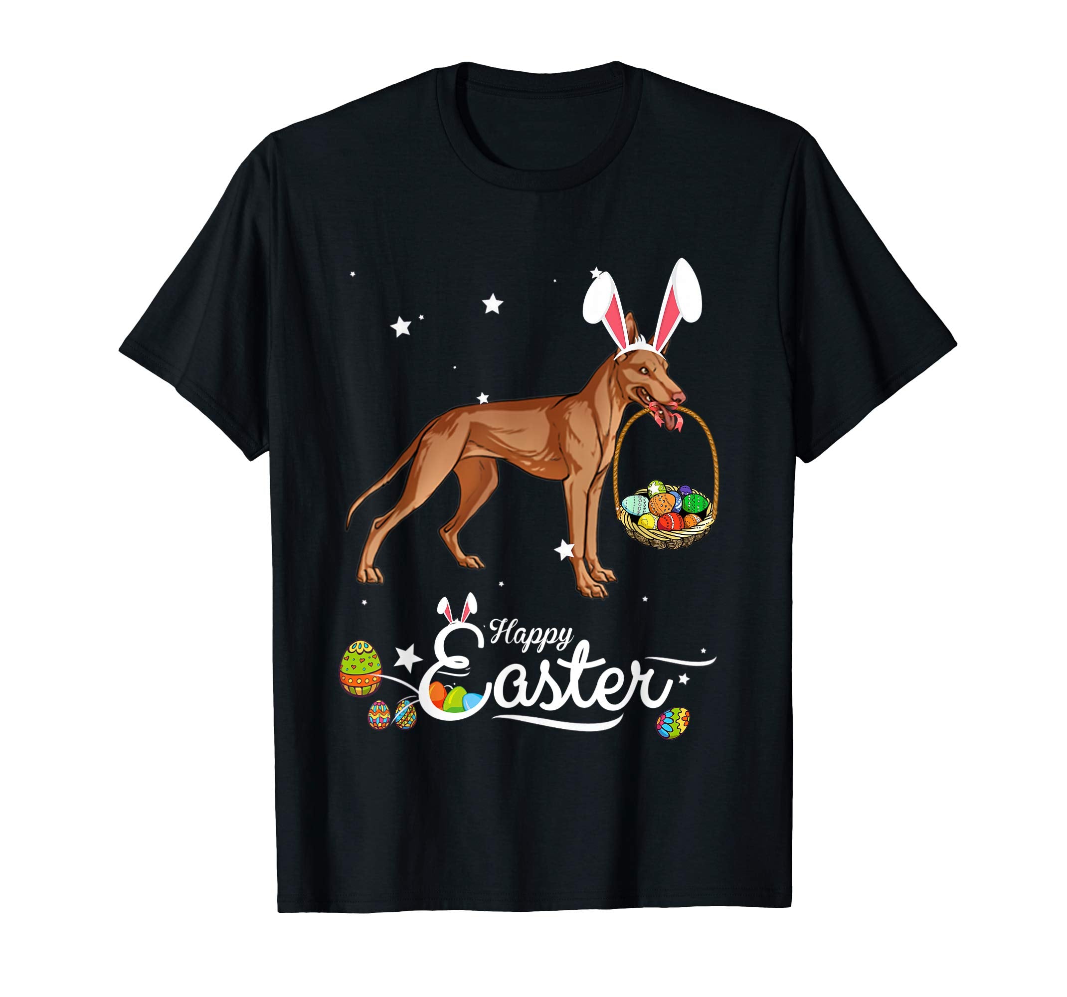 Pharaoh Hound Dog With Bunny Hat Easter Costume T Shirt