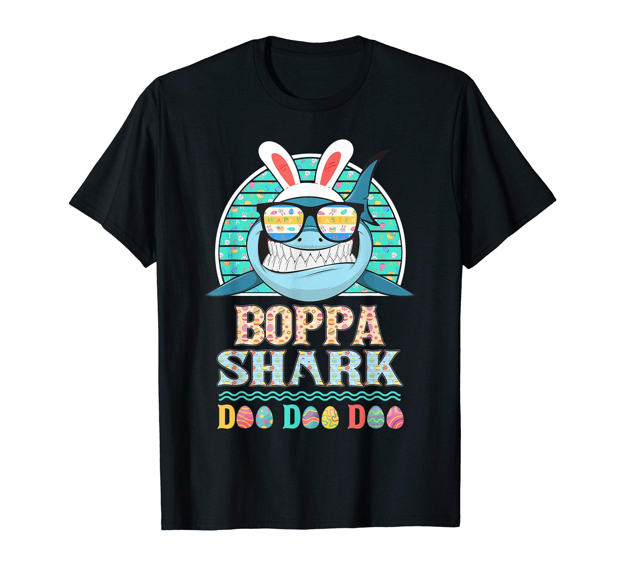 Funny Boppa Shark Happy Easter Day Gift Family Shirt