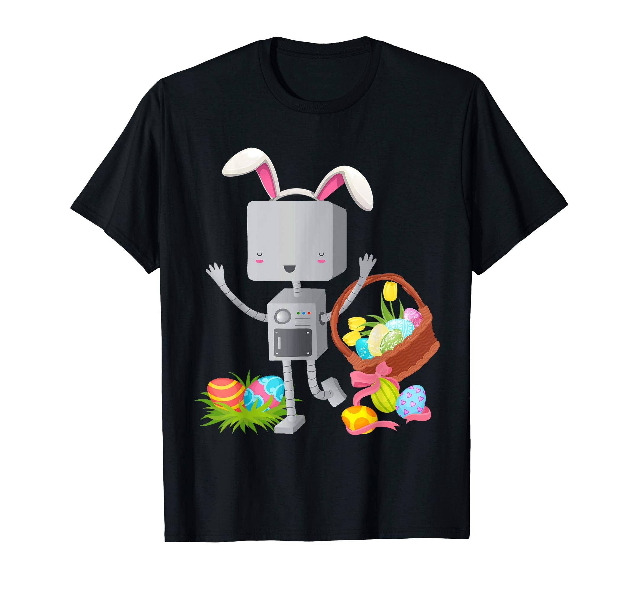 Robot Easter Bunny Funny T-shirt for Boys, Girls, Women, Men