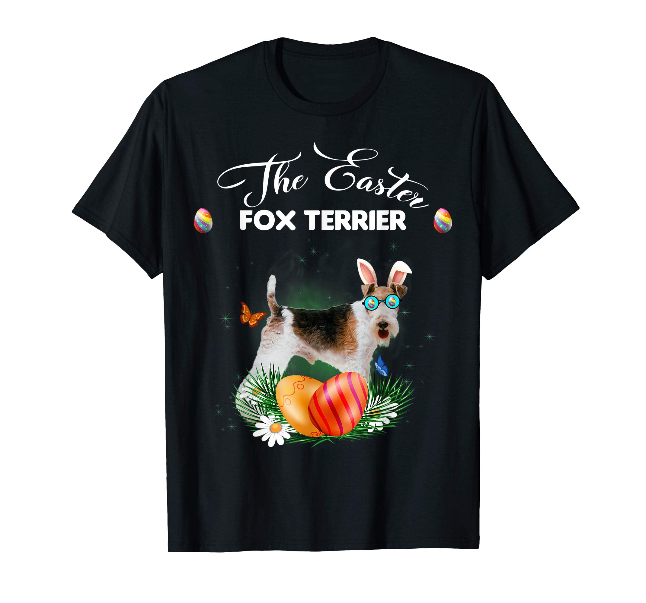 Fox Terrier Bunny Easter Day Dog Gifts T-Shirt