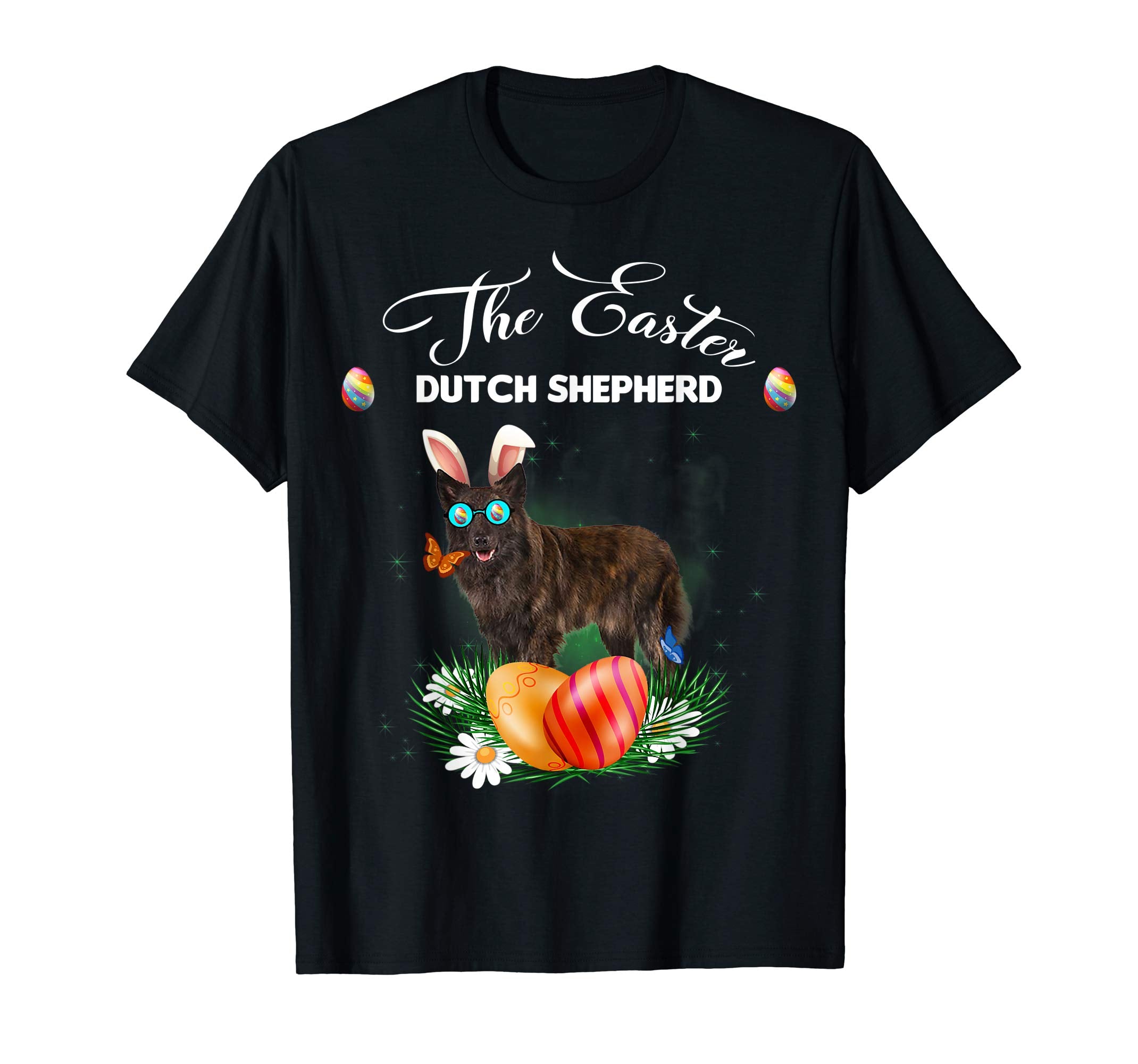 Dutch Shepherd Bunny Easter Day Dog Gifts T-Shirt