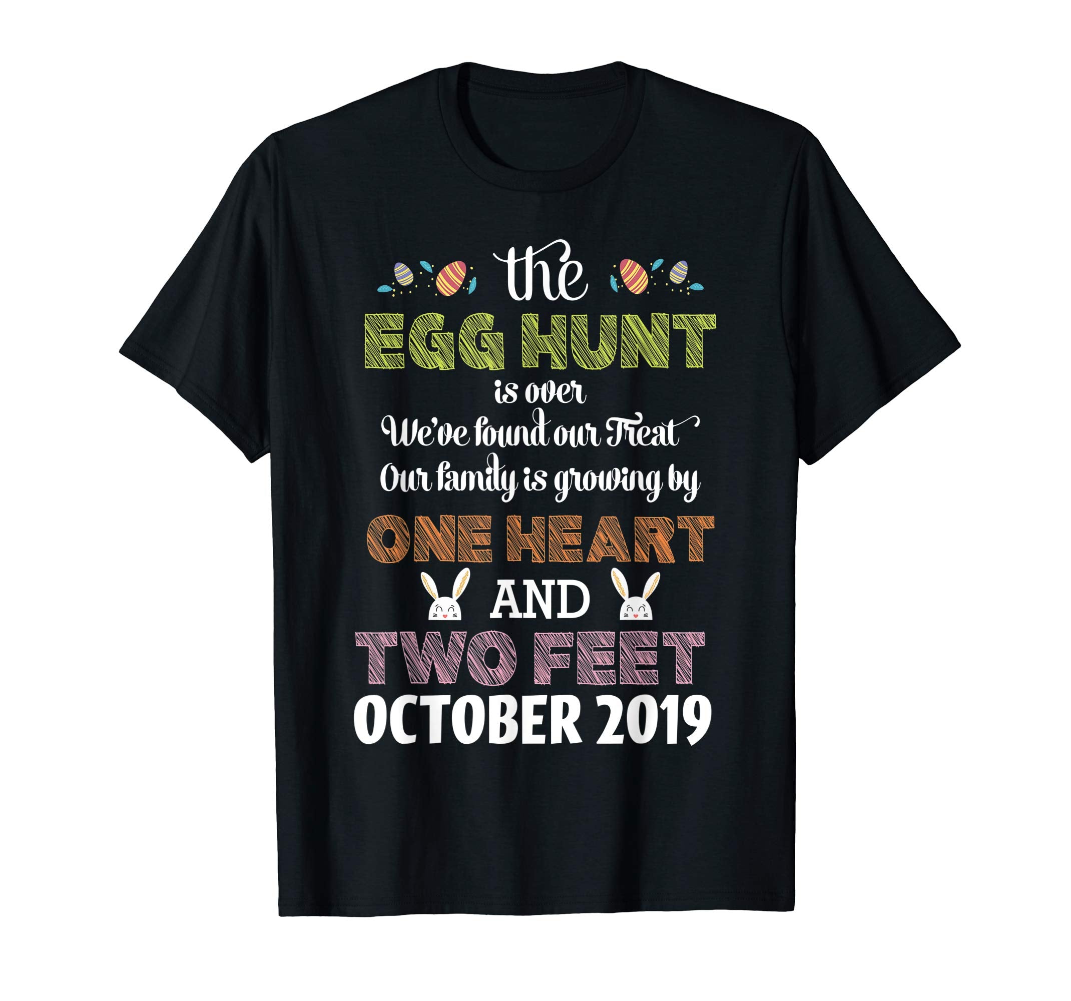 Pregnancy Announcement Due In October 2019 Easter Tshirt