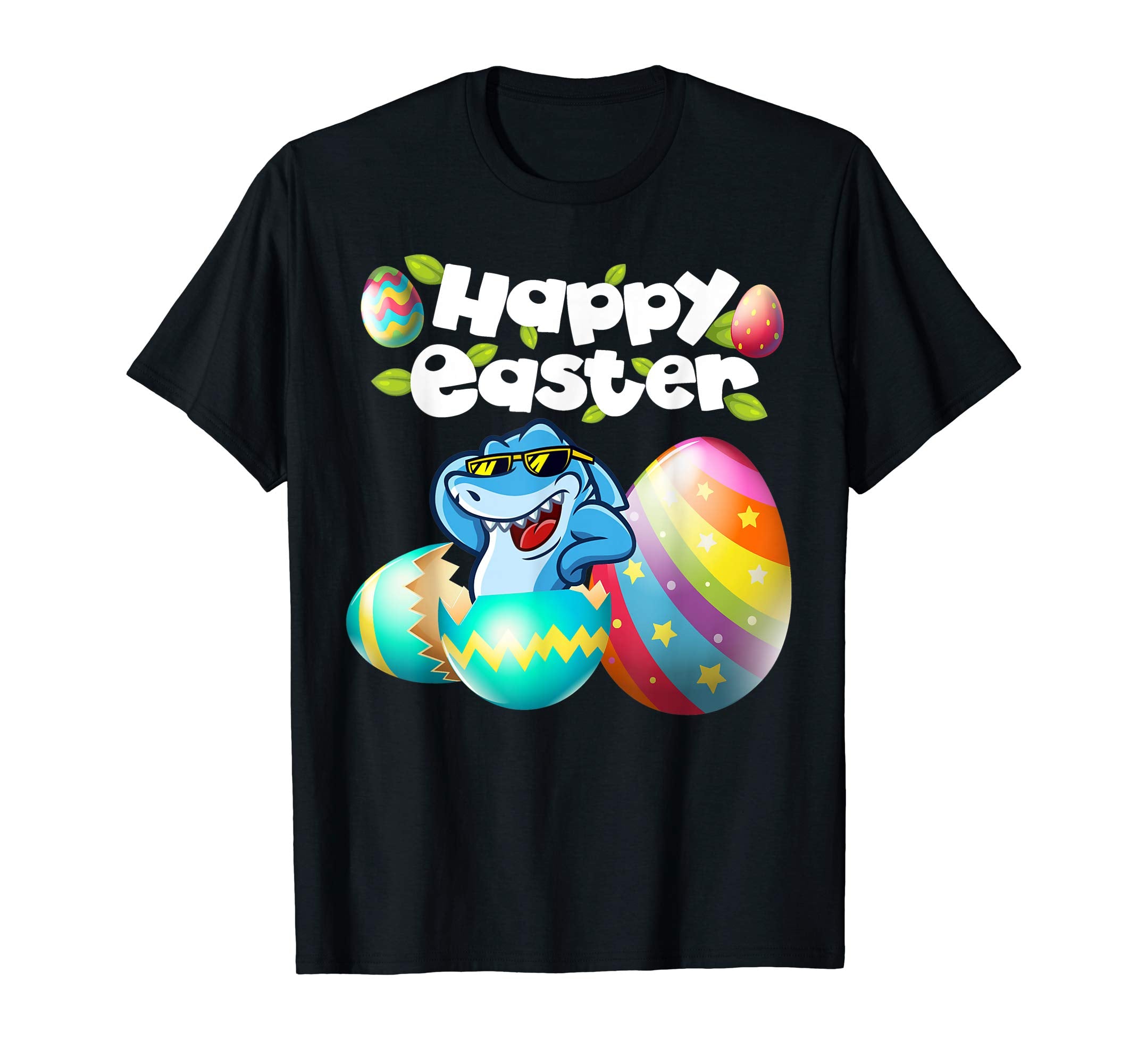 Easter Shirts For Kids Boys Girls Shark Shirt Easter Eggs