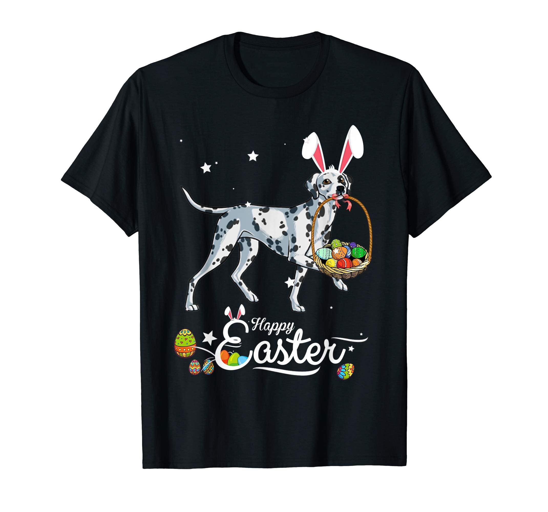 Dalmatian Dog With Bunny Hat Easter Costume T Shirt
