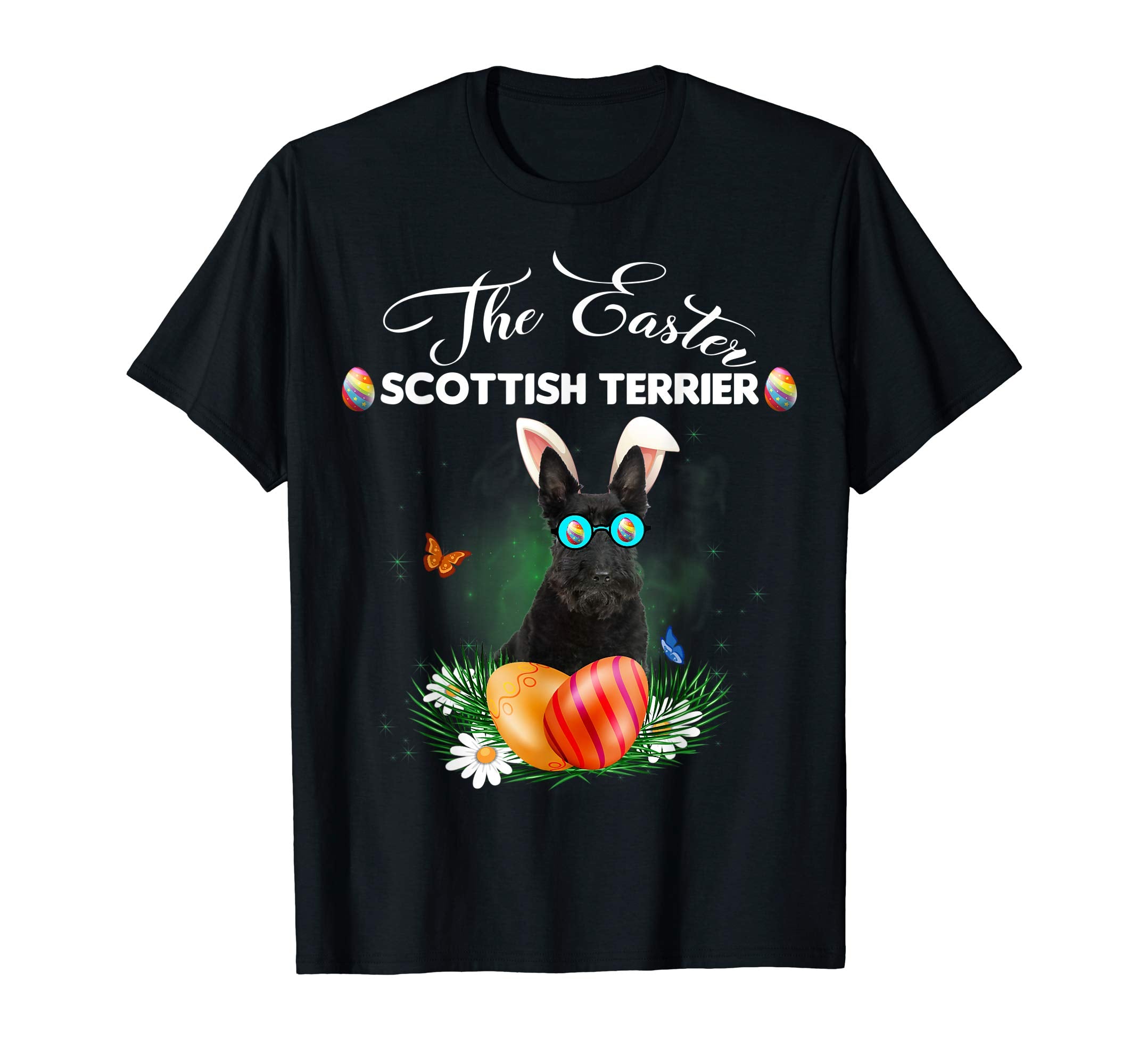 Scottish Terrier Bunny Easter Day Dog Gifts T-Shirt