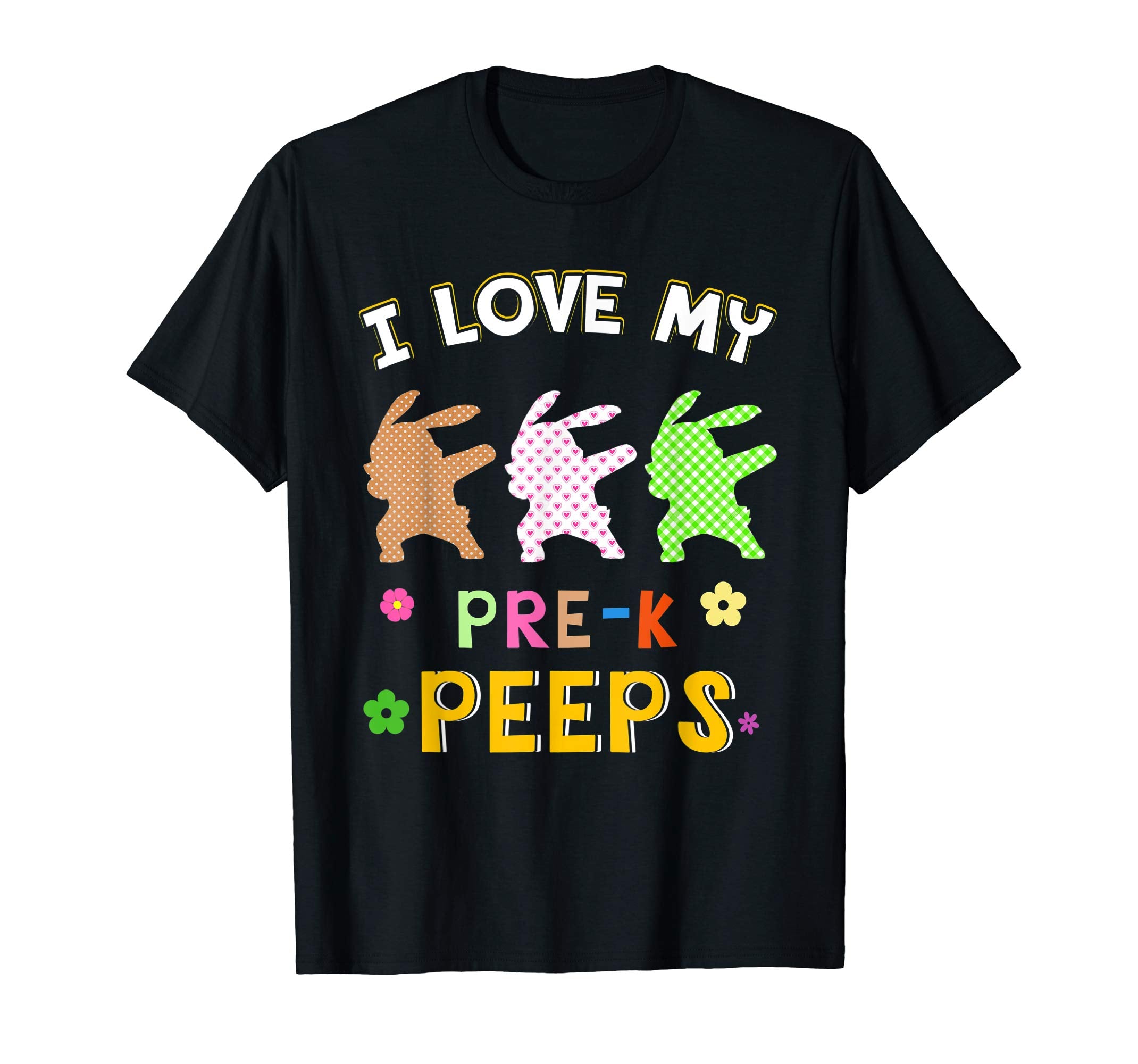 Bunny Dabbing Easter Eggs I Love My Pre-k Peeps Shirt