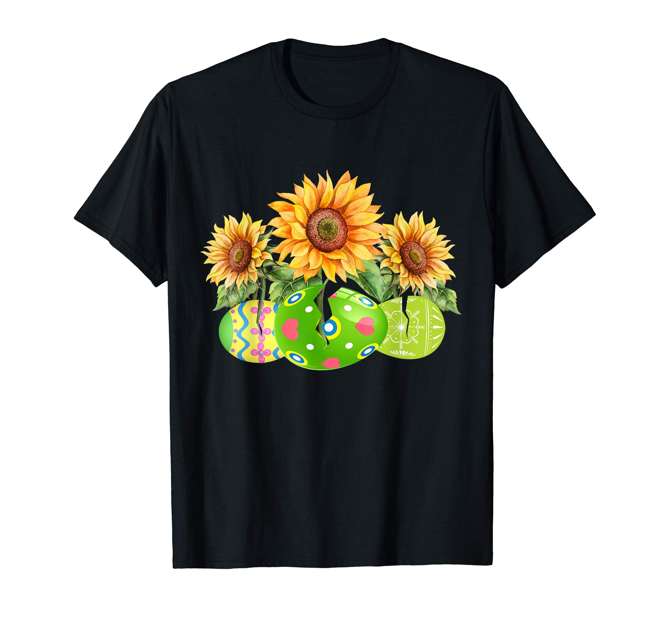 Sunflower And Easter Eggs Funny Gift For Easter TShirt
