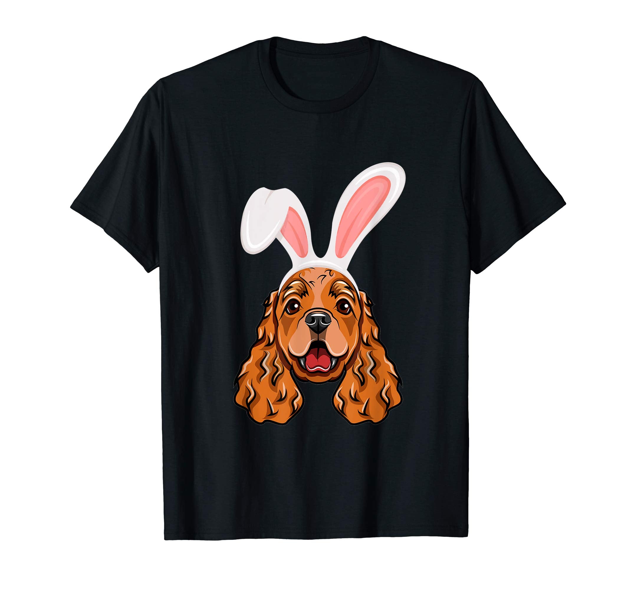 Spaniel Dressed As Easter Bunny With Rabbit Ears T-Shirt