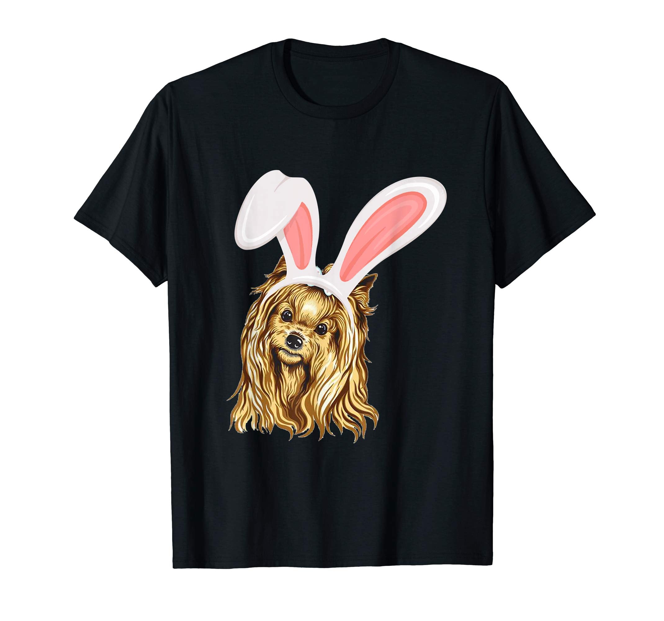 Yorkshire Terrier Dressed As Easter Bunny Rabbit Ears Shirt