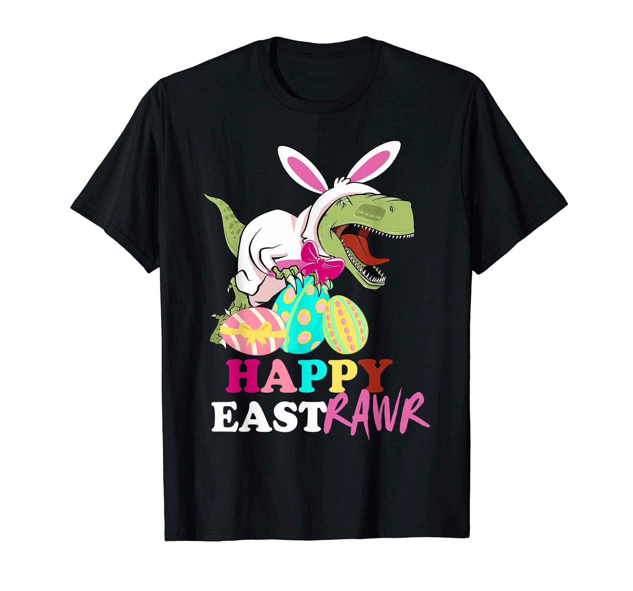 Funny Easter T rex Dino Eggs Happy Eastraw Kids Boys Tshirt