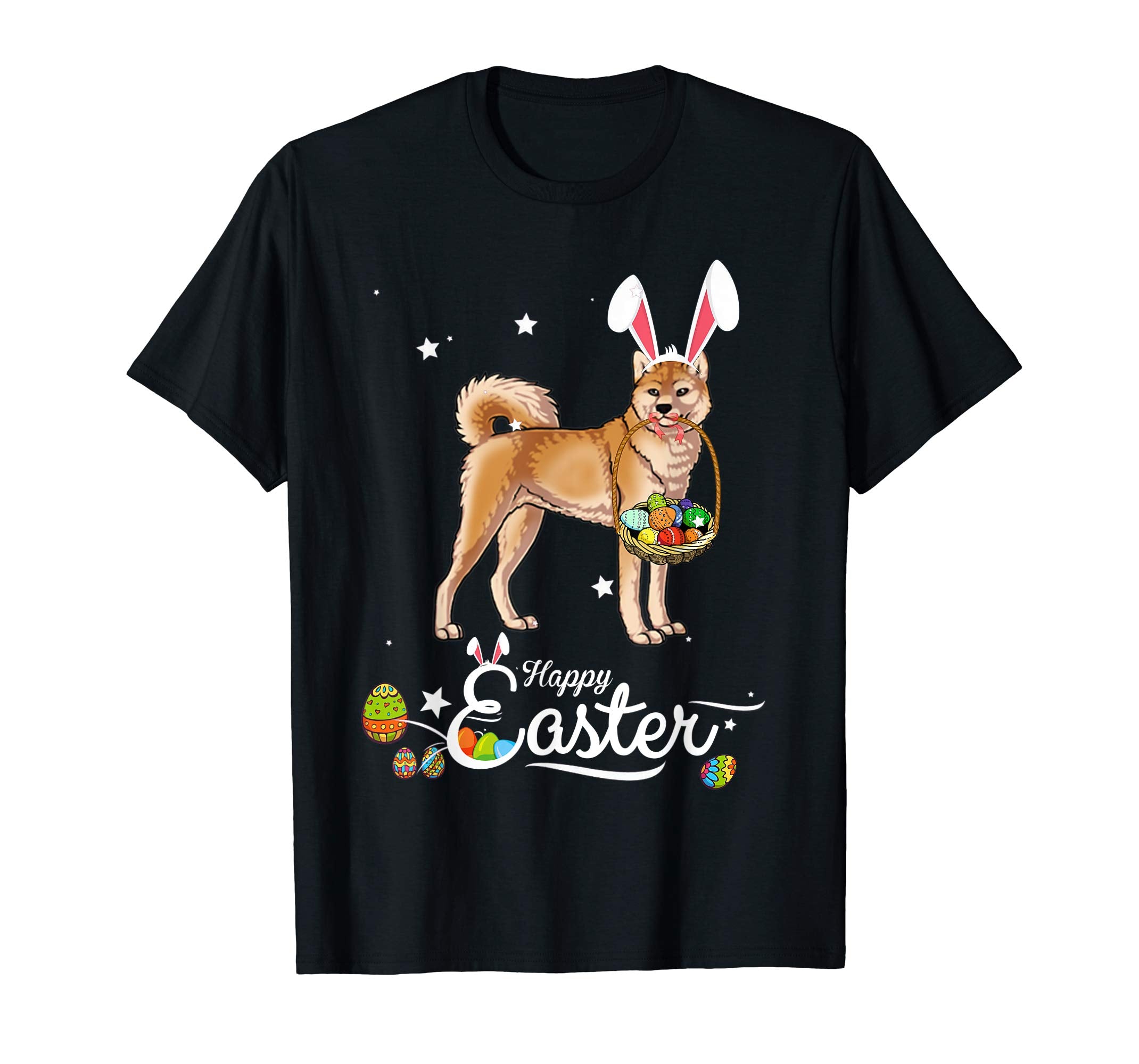 Akita Dog With Bunny Hat Easter Costume T Shirt