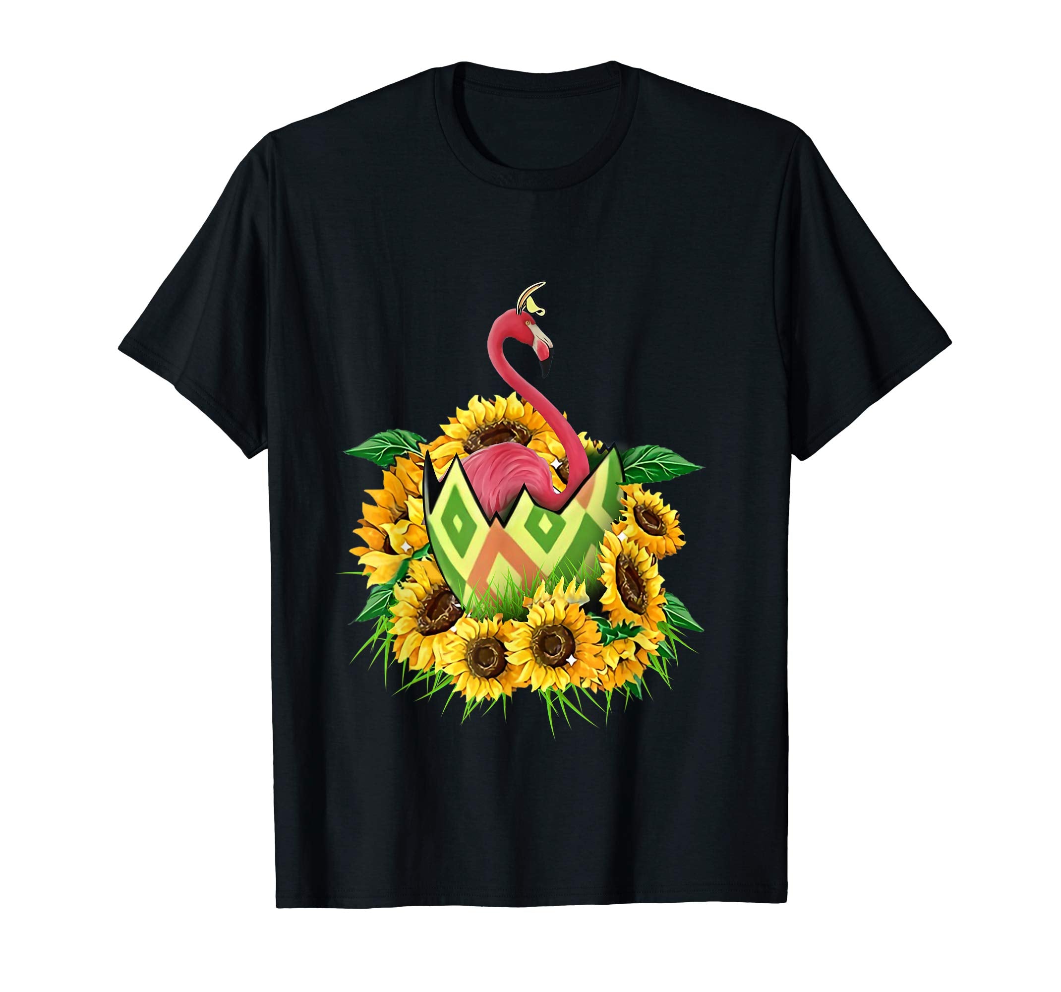flamingo sunflower easter shirt