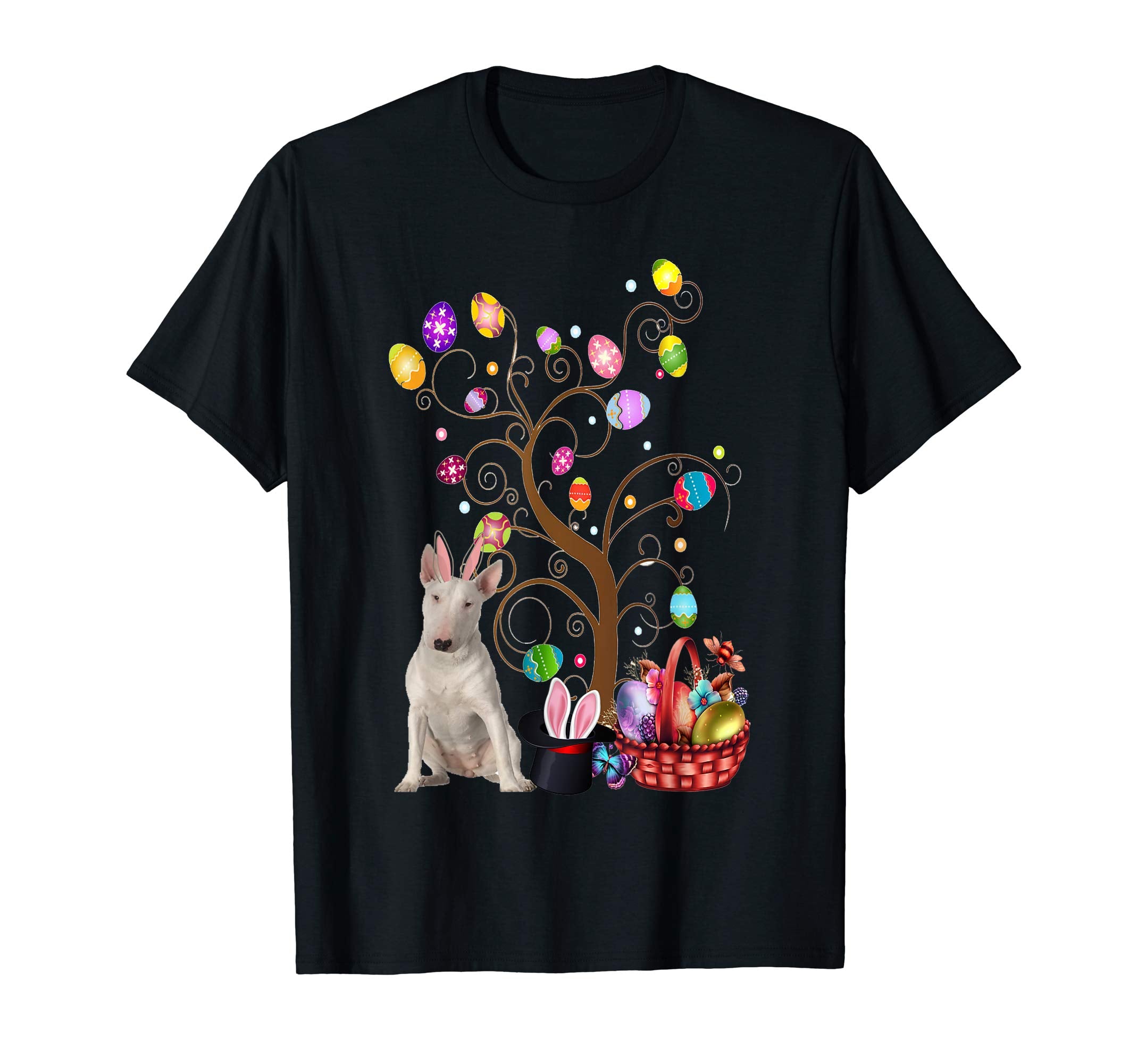 Bunny Bull Terrier Easter Day Hunting Egg T-Shirt Mom Gift